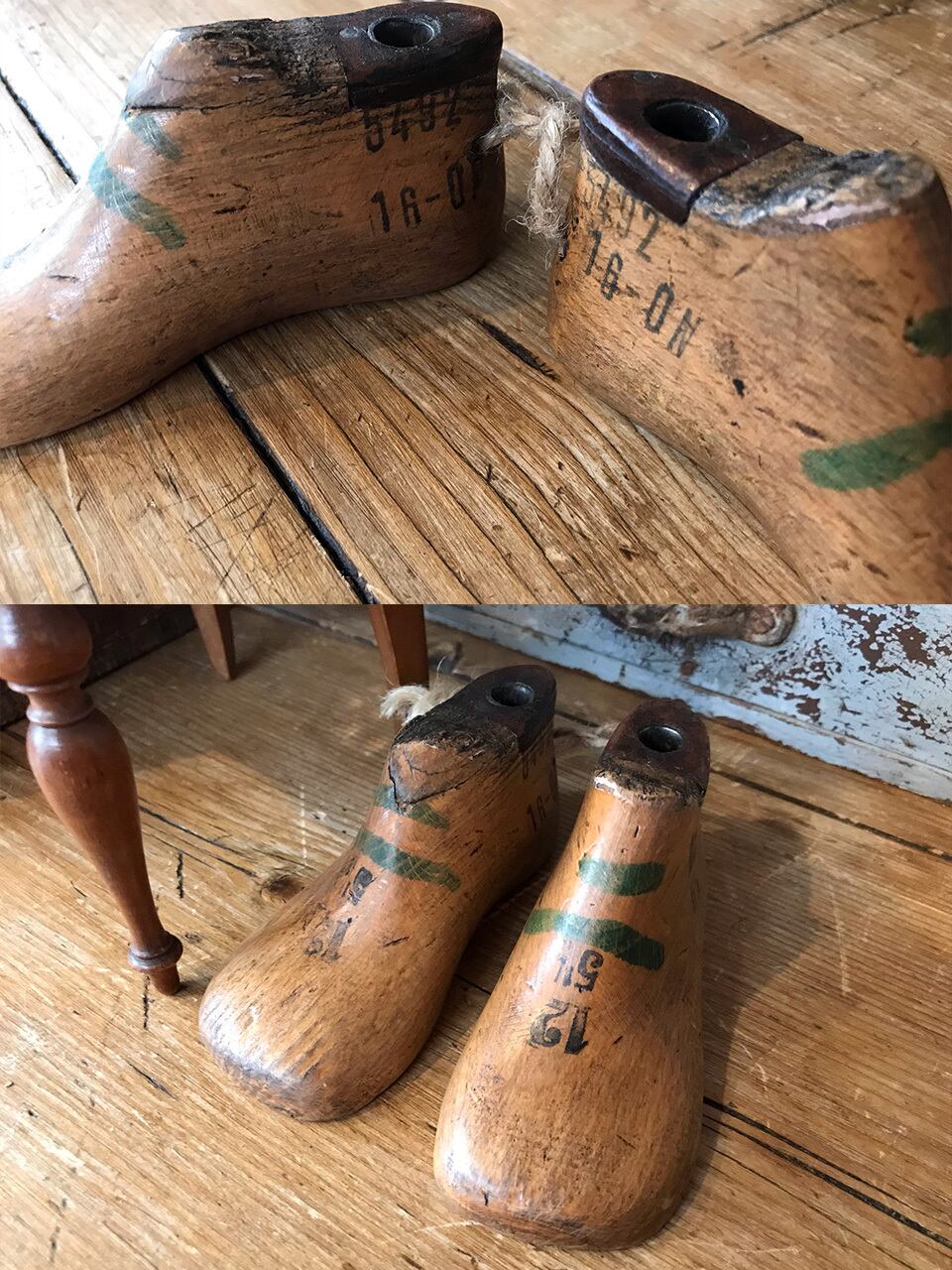 木製ベビーシューモールド 靴の木型 | Brocante de La Cocotte