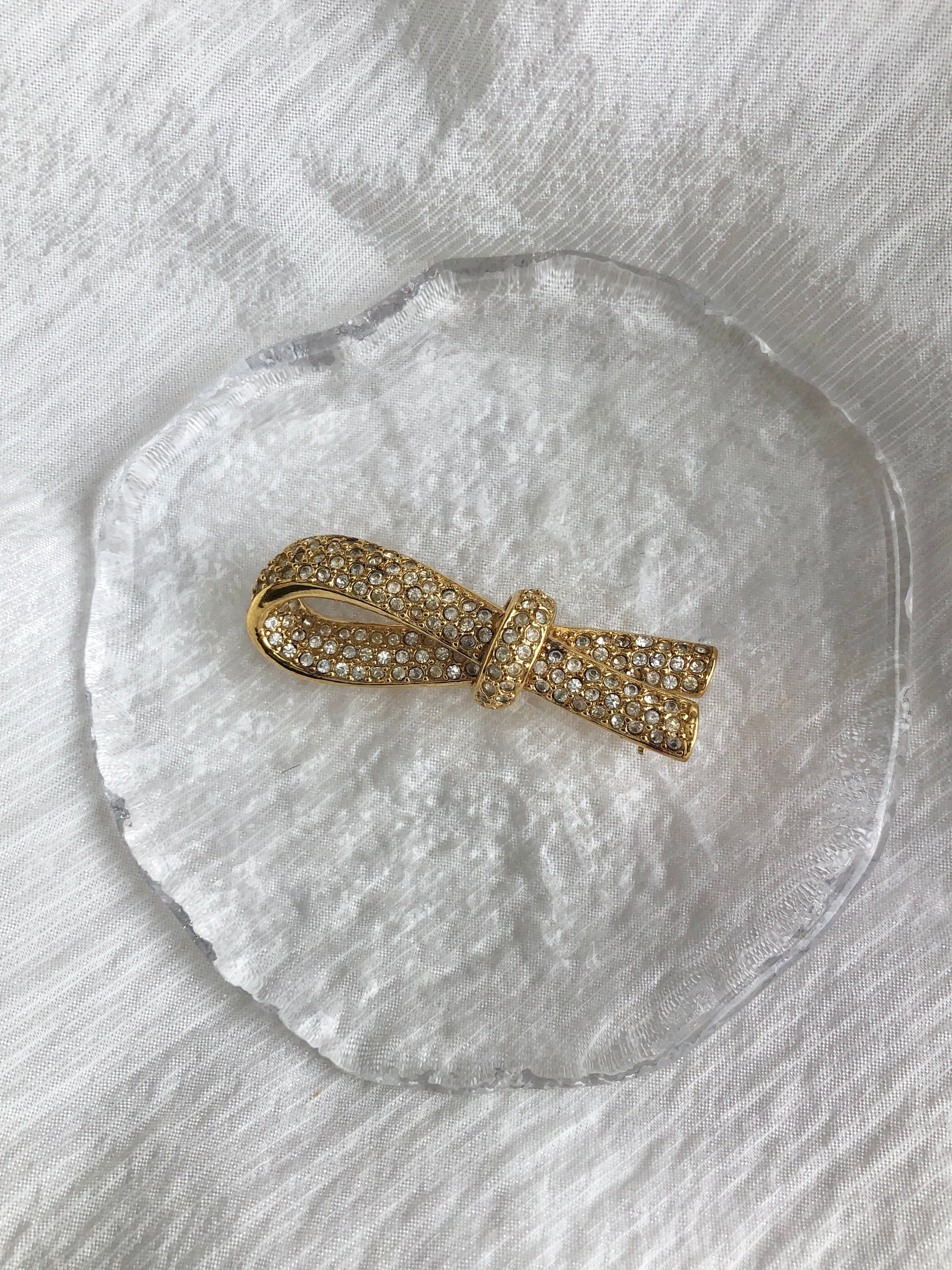 39 Christian Dior/クリスチャンディオール ラインストーン ブローチ