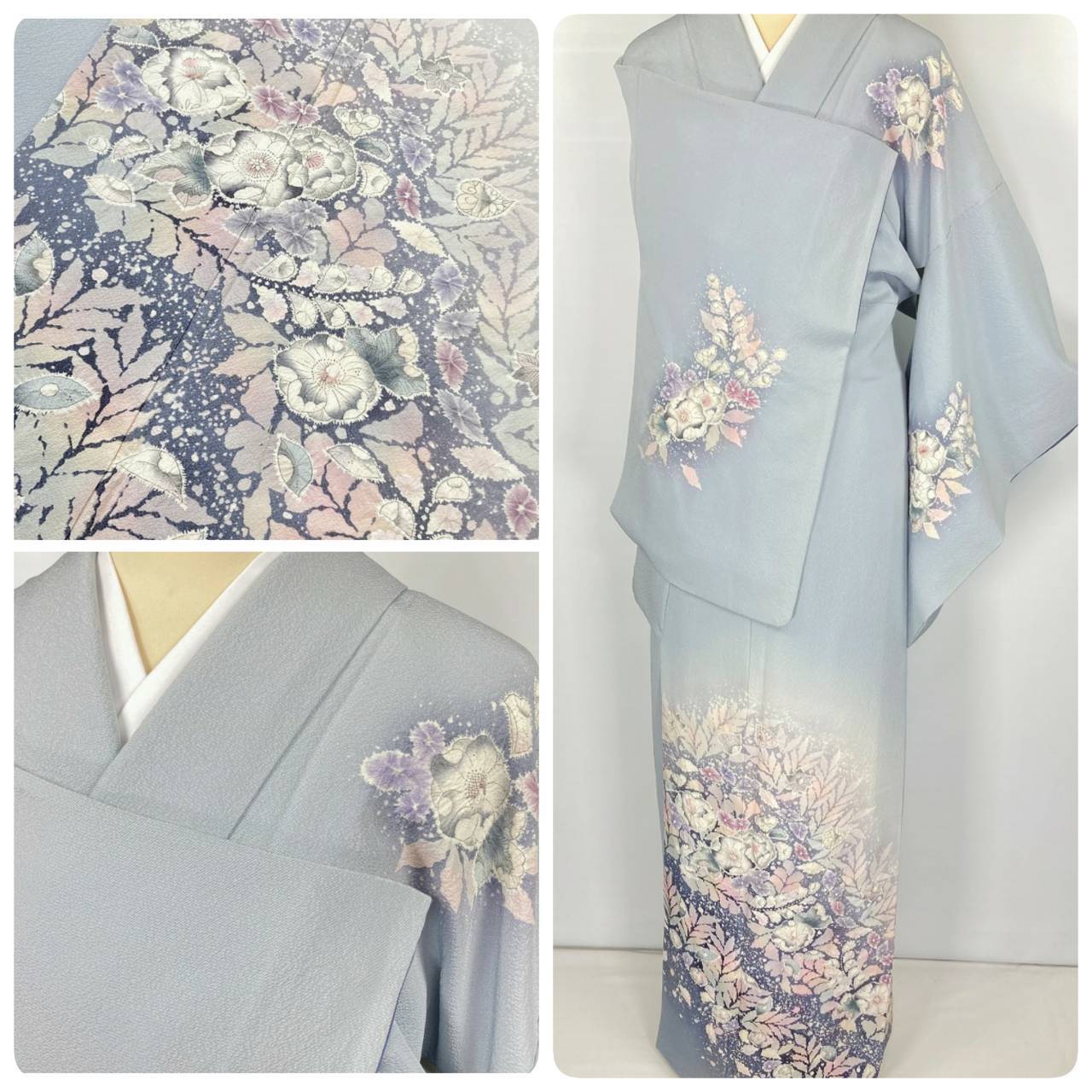 翠山工房 辻が花 総絞り 訪問着 正絹 聴色 ピンク 紫 947 | kimono