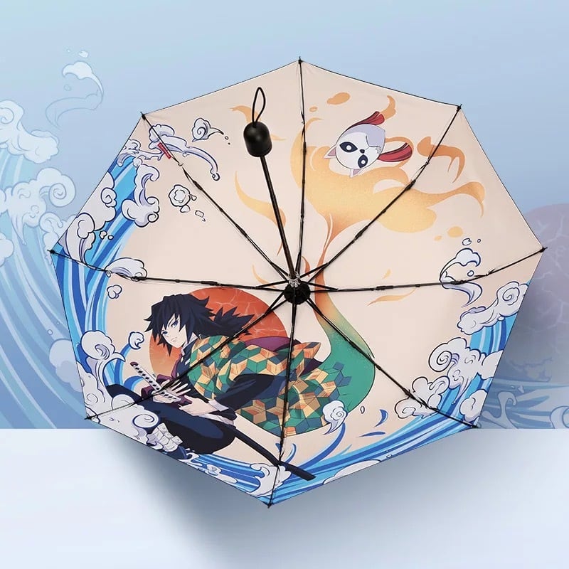 ◈鬼滅の刃 アニメ 折りたたみ傘 アンブレラ レイン パラソル