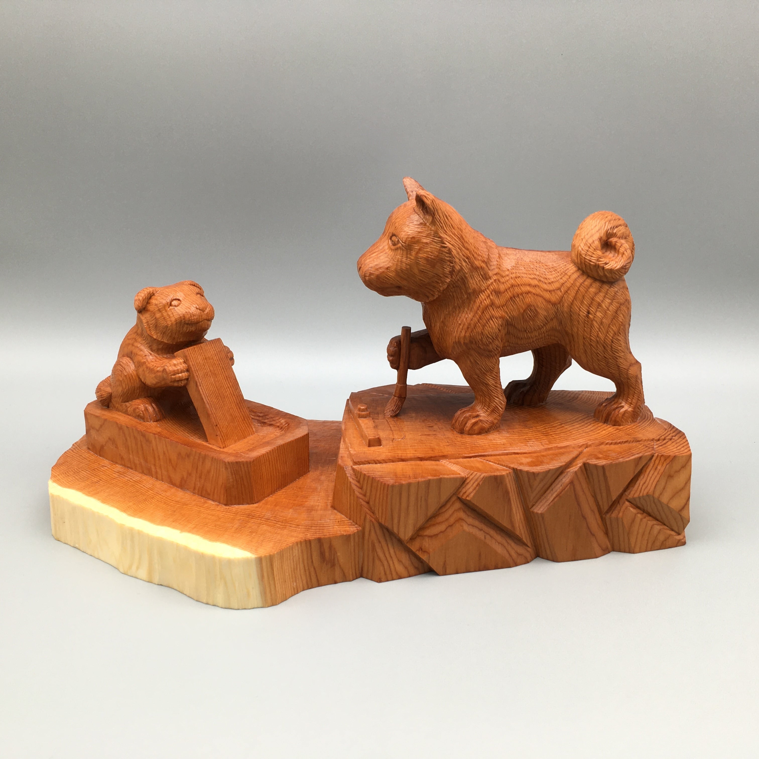 木彫り 谷口彫刻 雀 谷口彫刻 | 伝統工芸士がつくる金婚式プレゼント用