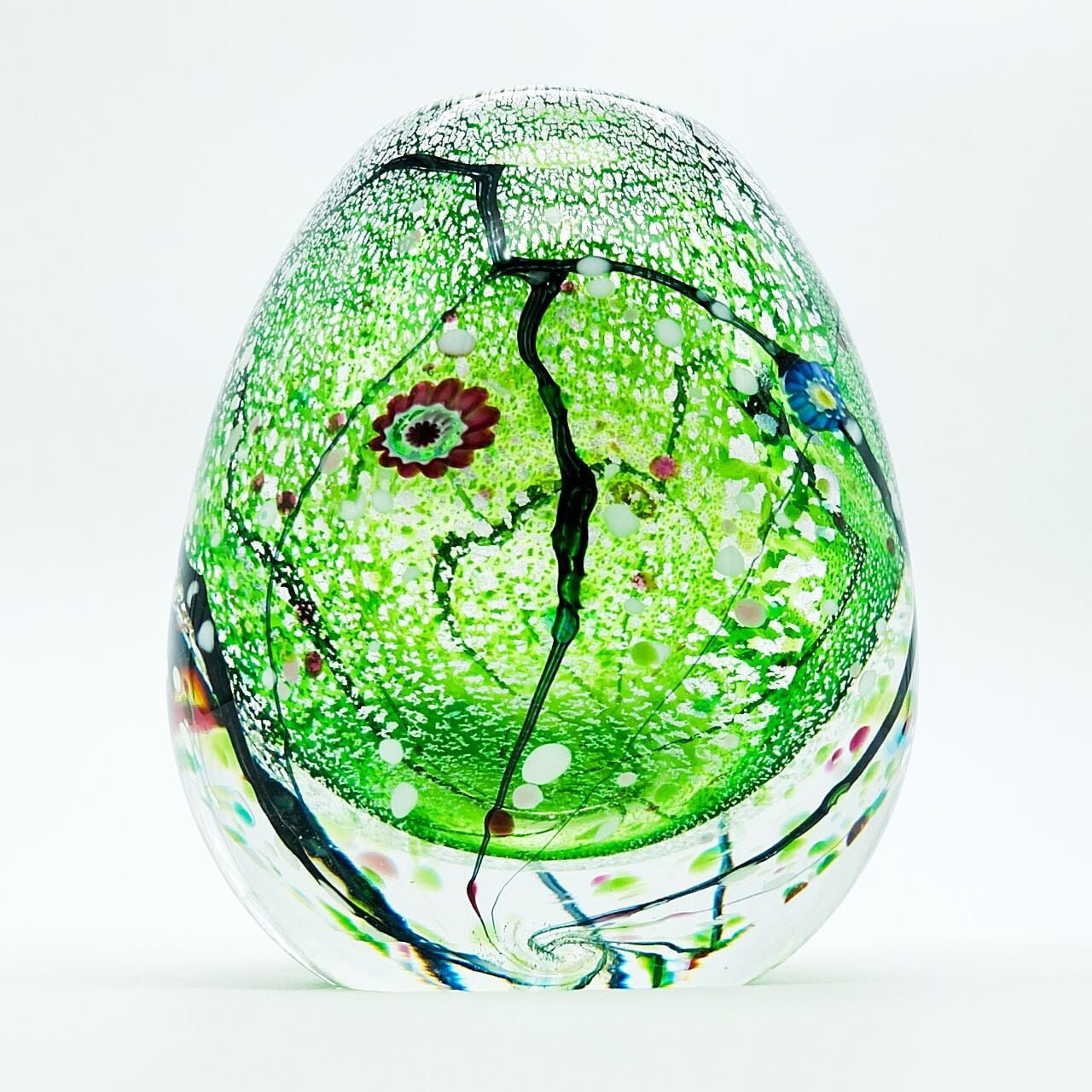 現代の名工 黒木国昭 銀彩象嵌 「光琳」 爽 グリーン 花瓶 芸術品 作家