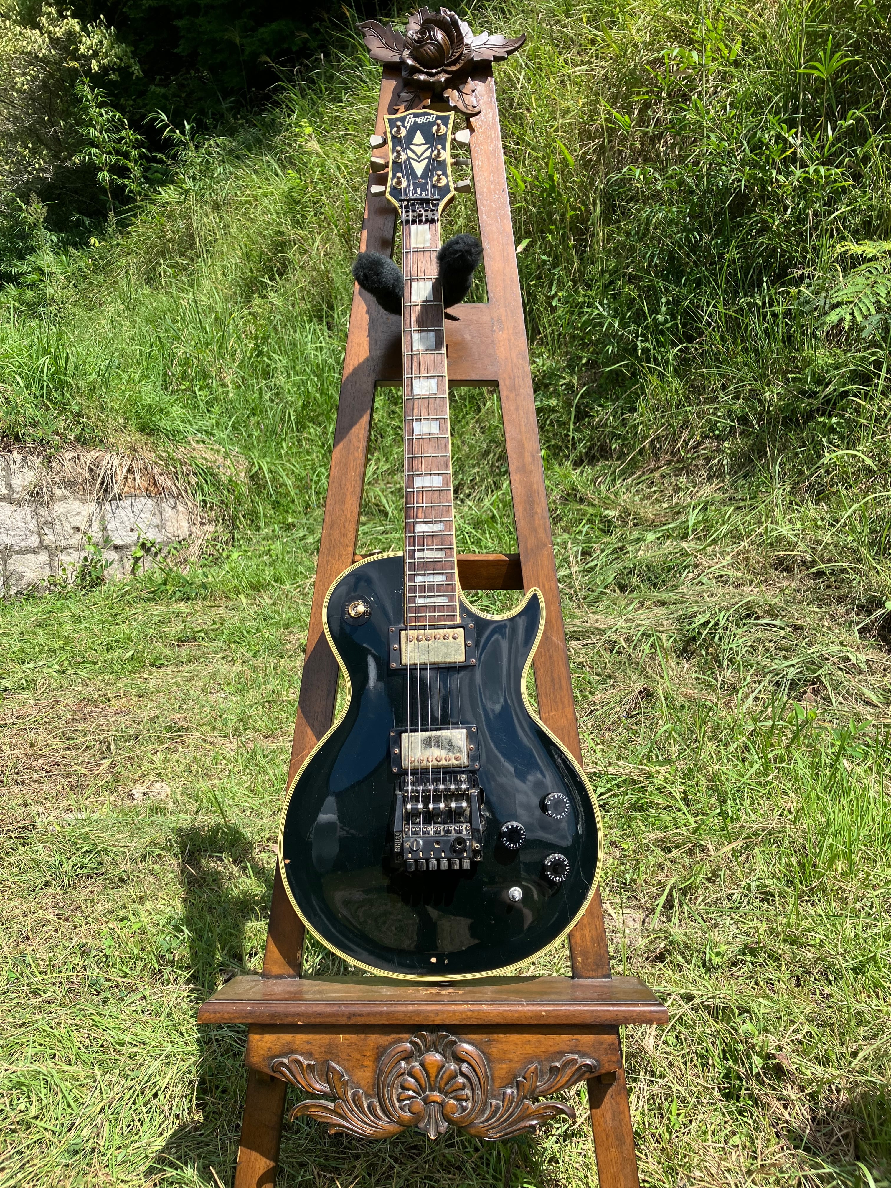 ビンテージ】Greco レスポールカスタム ブラック エレキギター グレコ