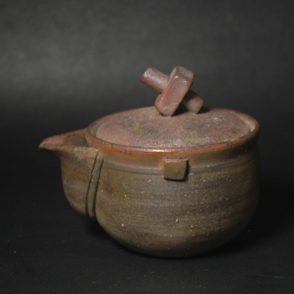 R397-2 備前焼 宝瓶急須 陶印有 D 備前焼宝瓶 急須 宝瓶 - Sazen Tea