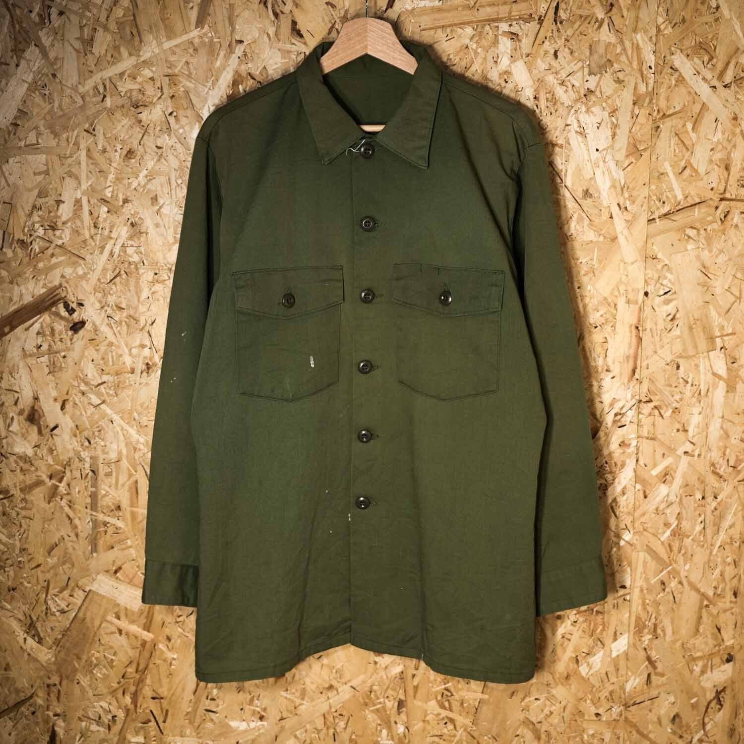 US ARMYモチーフ ユーティリティシャツ Lサイズ程度 アーミーグリーン