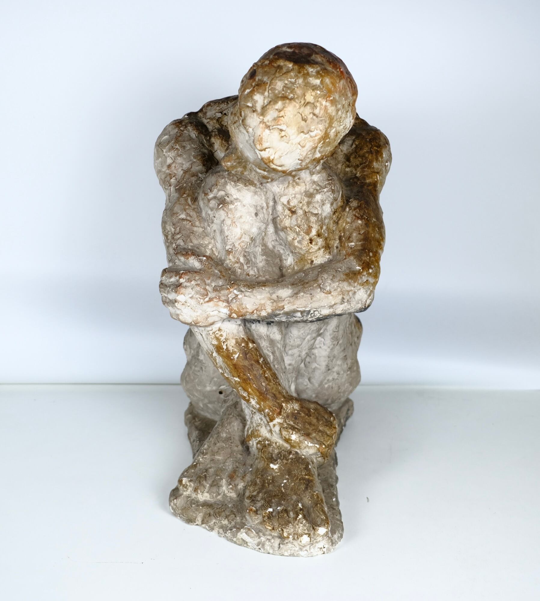 古い 木彫 聖人像 古美術 古道具 アンティーク オブジェ アンティーク