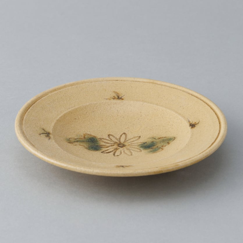 黄瀬戸絵変り小皿 5枚 [B24547] 黄瀬戸花皿 (小) | syunbougama