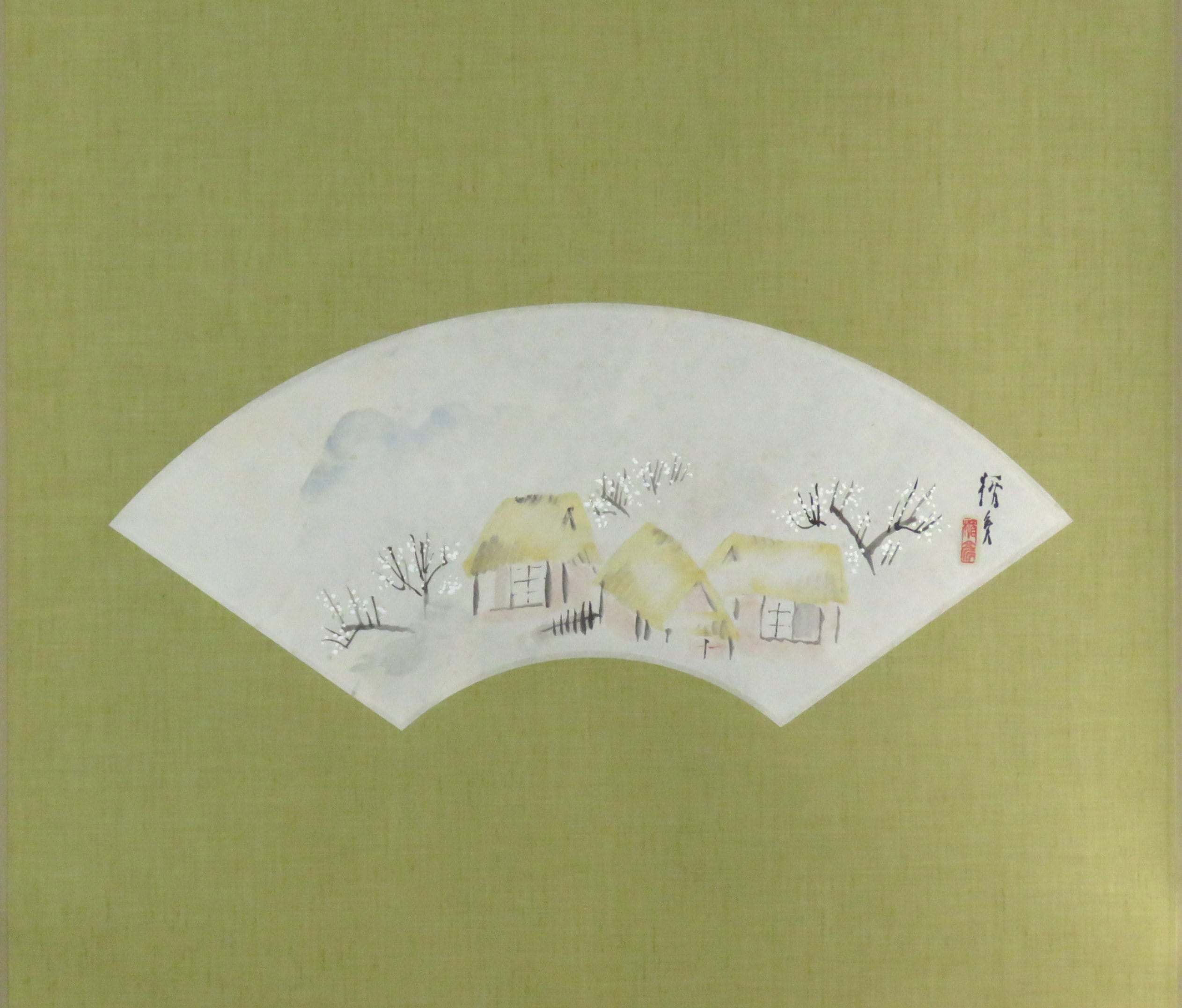 掛軸 七樹層ソウ 松梅桜 菅楯彦 掛軸 七樹層ソウ 松