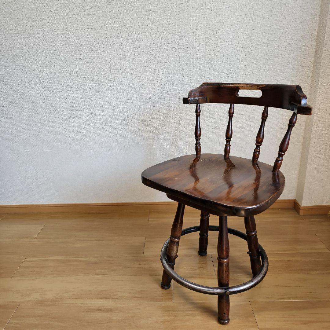 希少品】飛騨産業 キツツキウィンザーチェア2脚セット木製 【回転式】