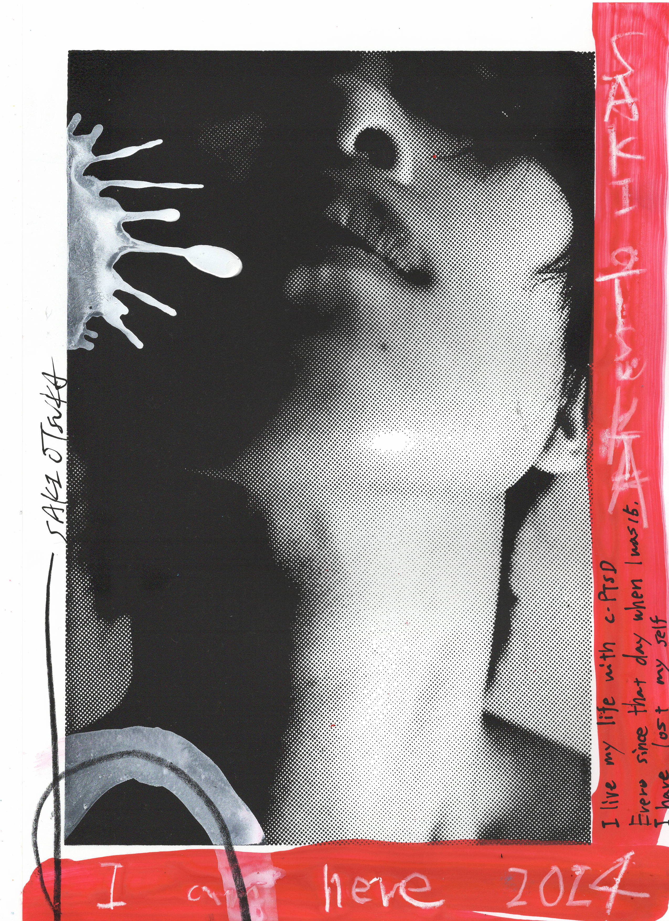 I am hereシルクスクリーン作品No.9 | SAKI OTSUKA SHOP