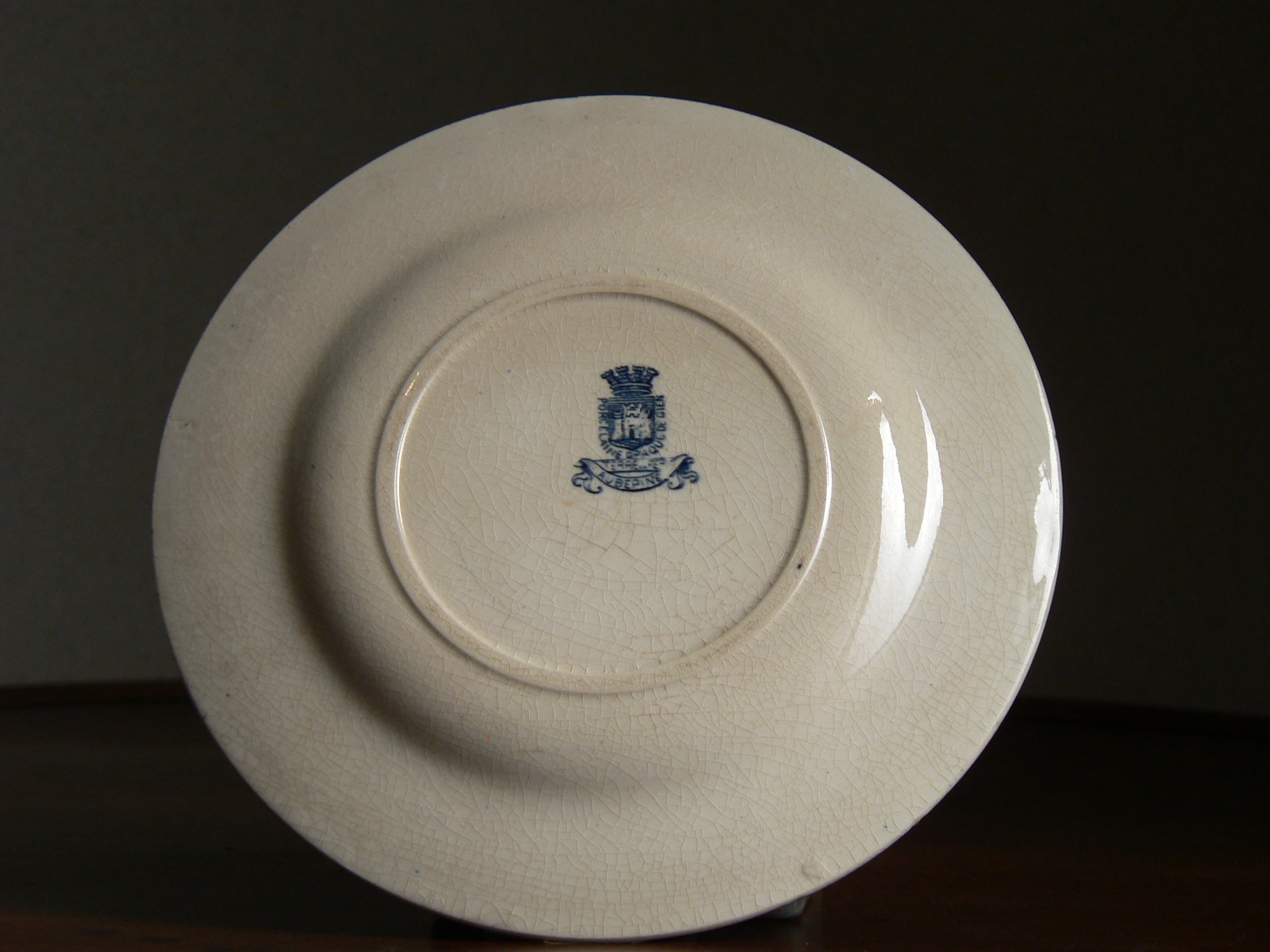 1886-1923】フランス GIEN AUBEPINE アンティーク プレート | 八朔堂