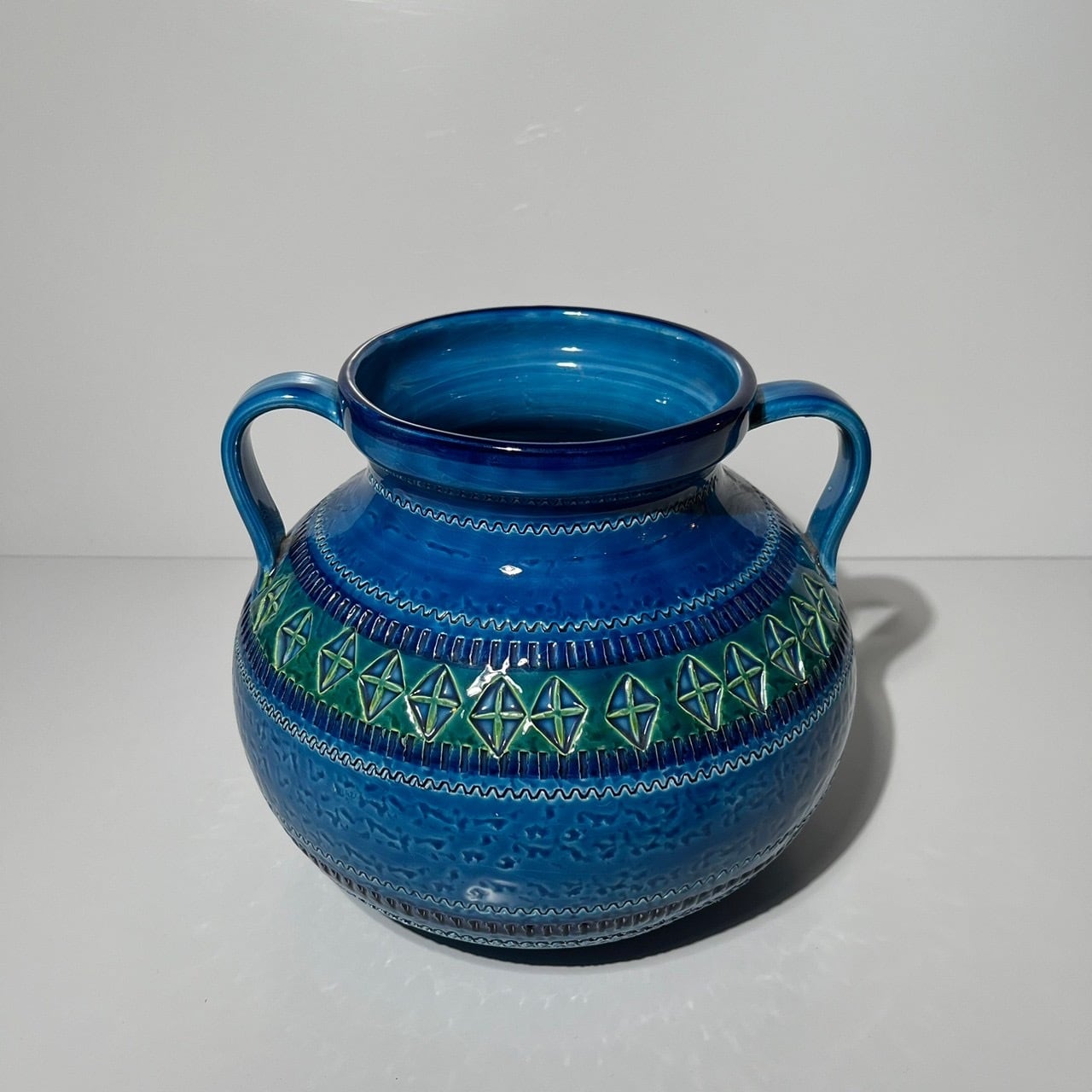 Vintage FLAVIA BITOSSI Rimini Blue Series Flower Vase Made In