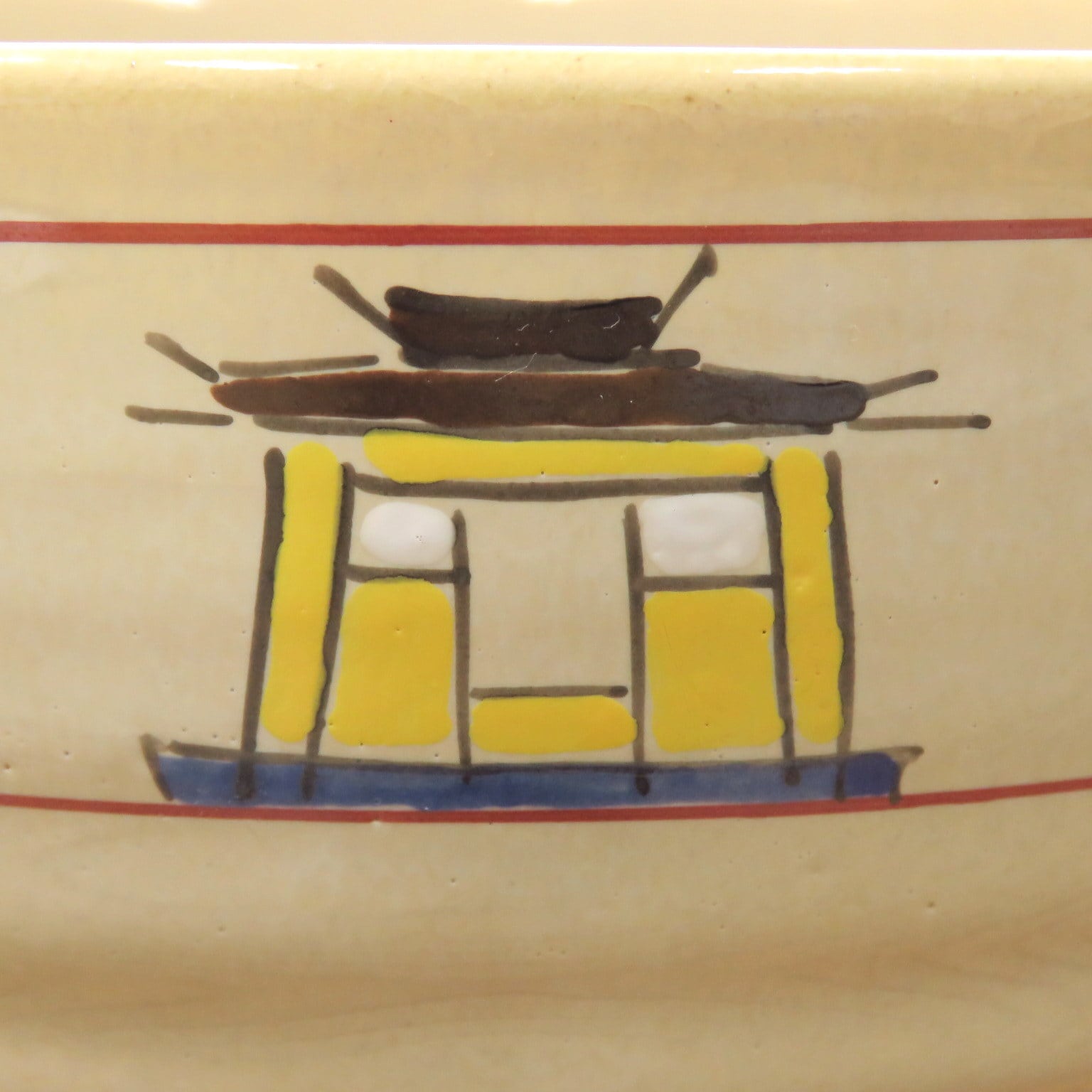 大塩昭山の奈良絵平茶碗 大塩昭山の奈良絵平茶碗 赤膚焼