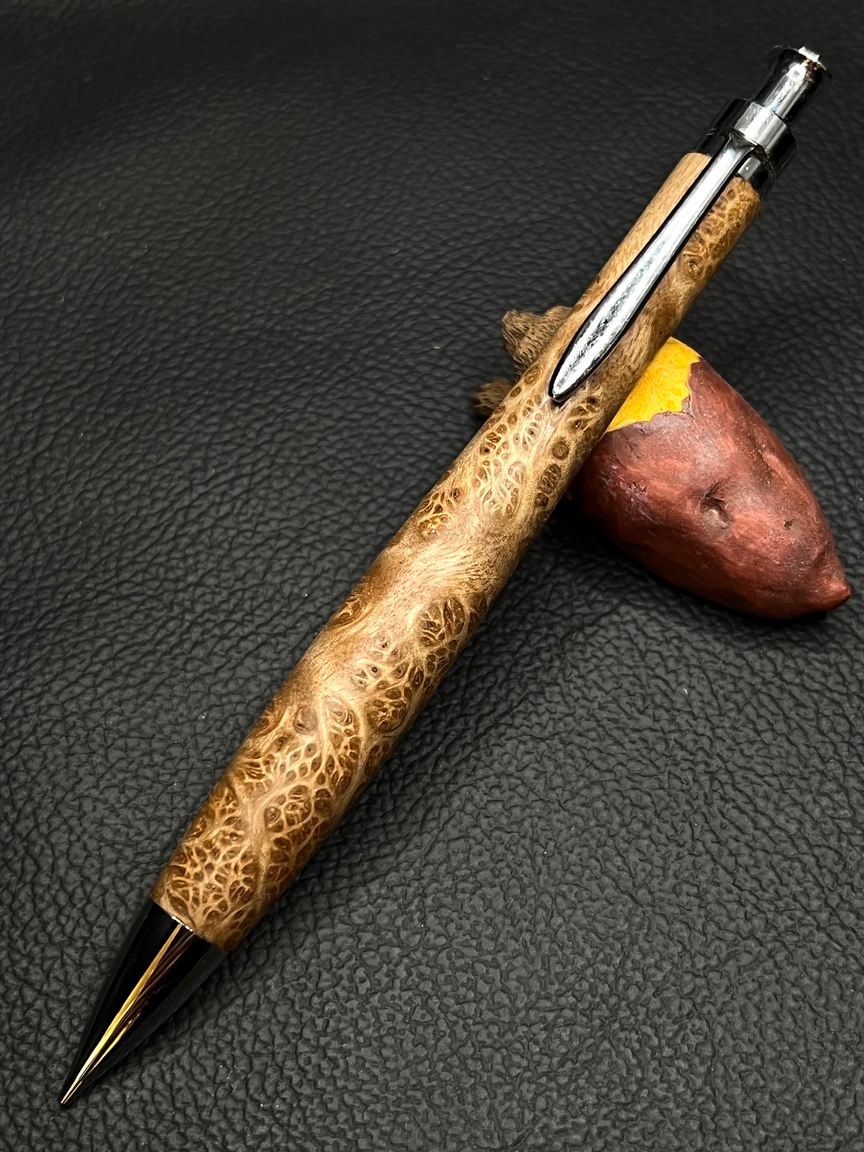 希少ほぼ新品】野原工芸マーブルウッド変わり杢新型MPゴールド 野原