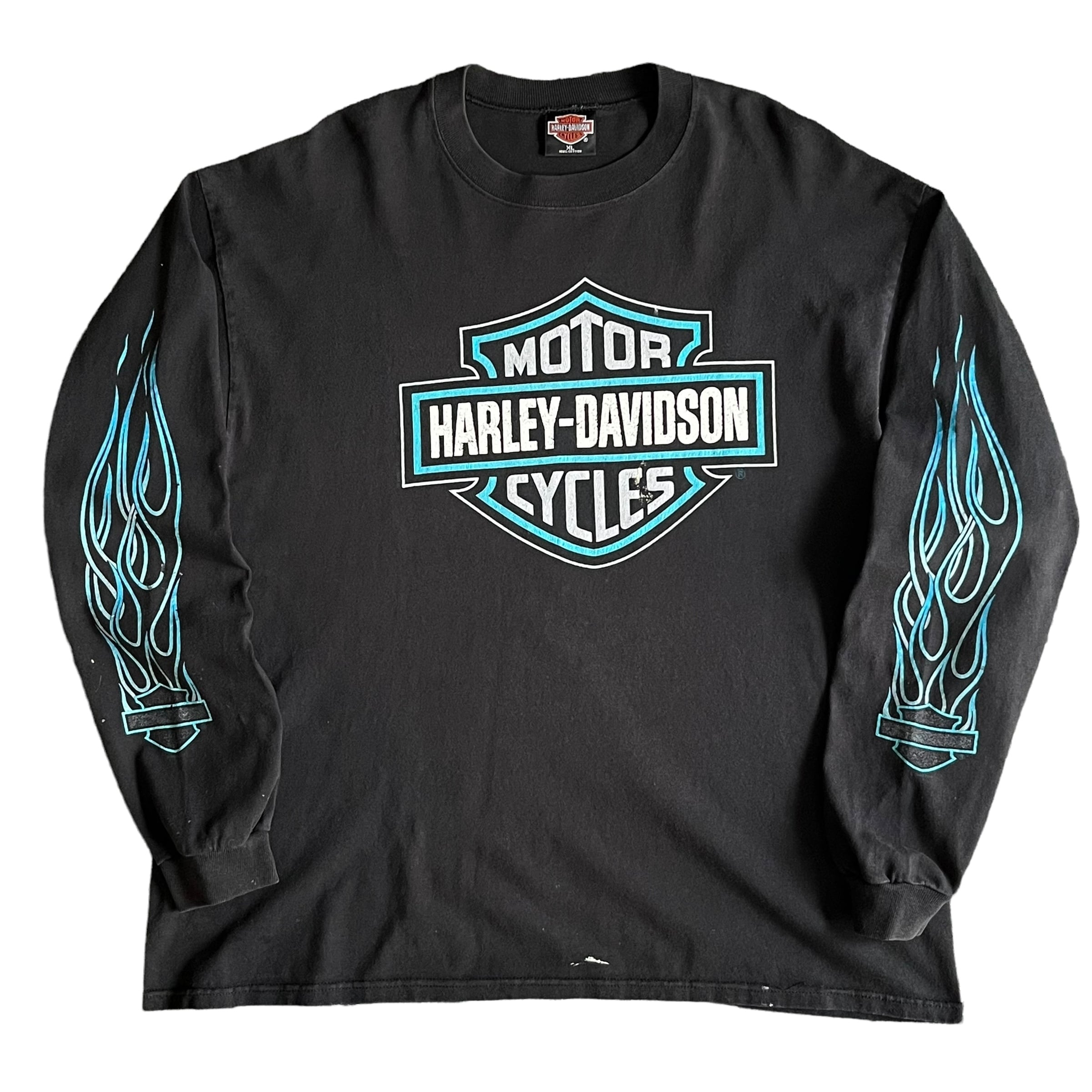 rare］90's USA製 Harley-Davidson”ターコイズ フレイム”ロンT | Rico