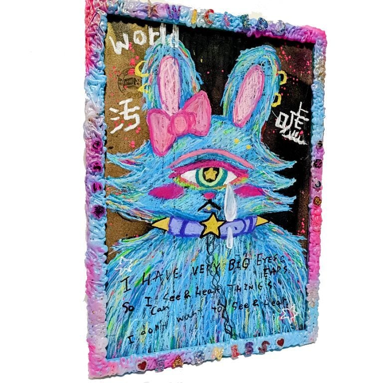 15万円です。ウサギちゃん(絵画) 15万円です。ウサギちゃん(絵画) 15万