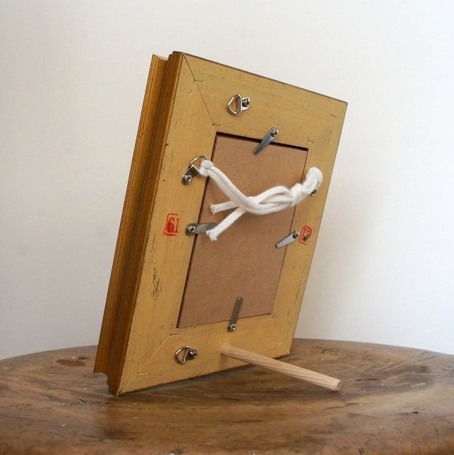 無題」 段ボールにアクリル * 現代アート 絵画 抽象画 ミニ額 フレーム