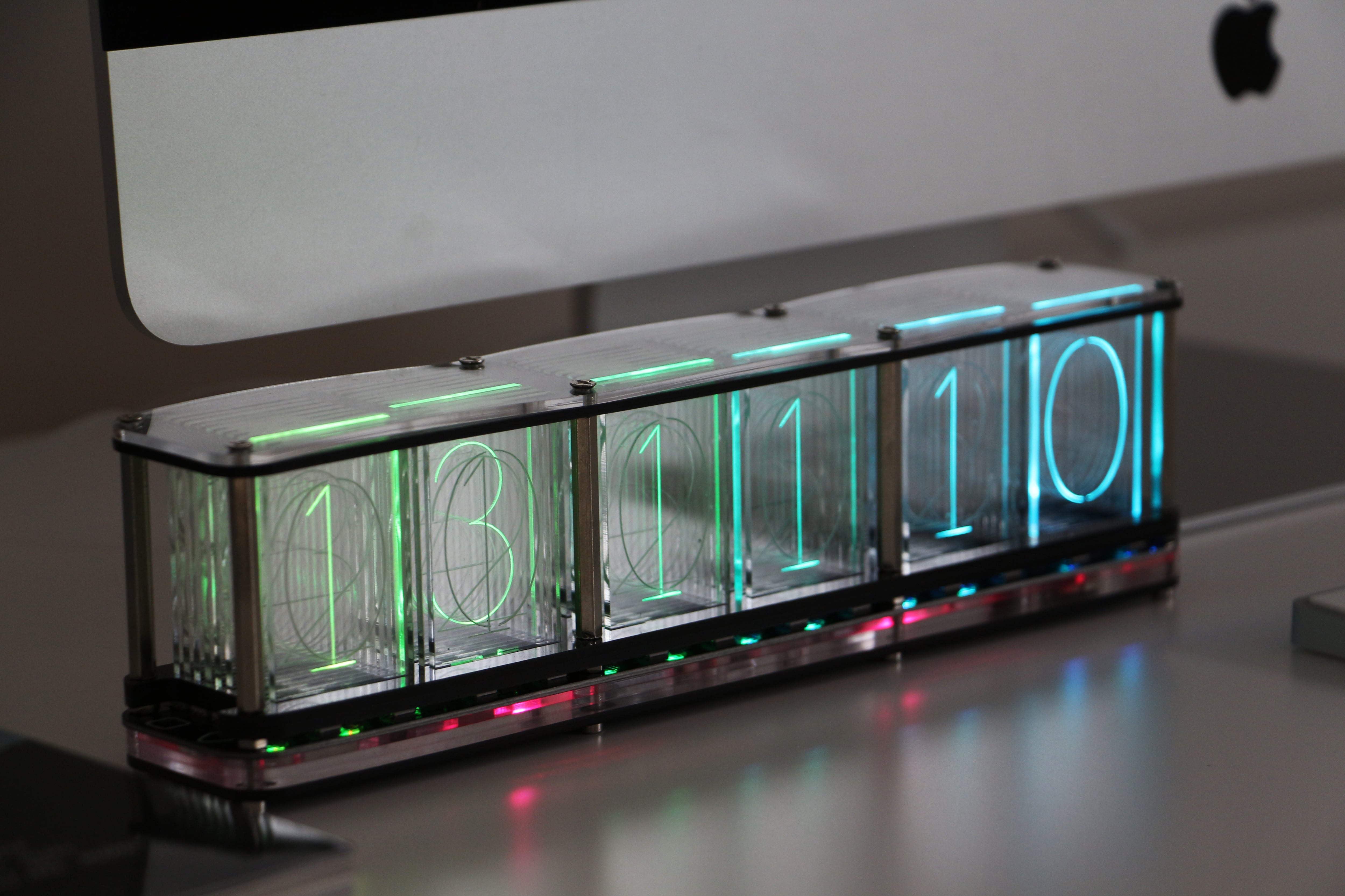 RGB TUBE CLOCK | docketstore