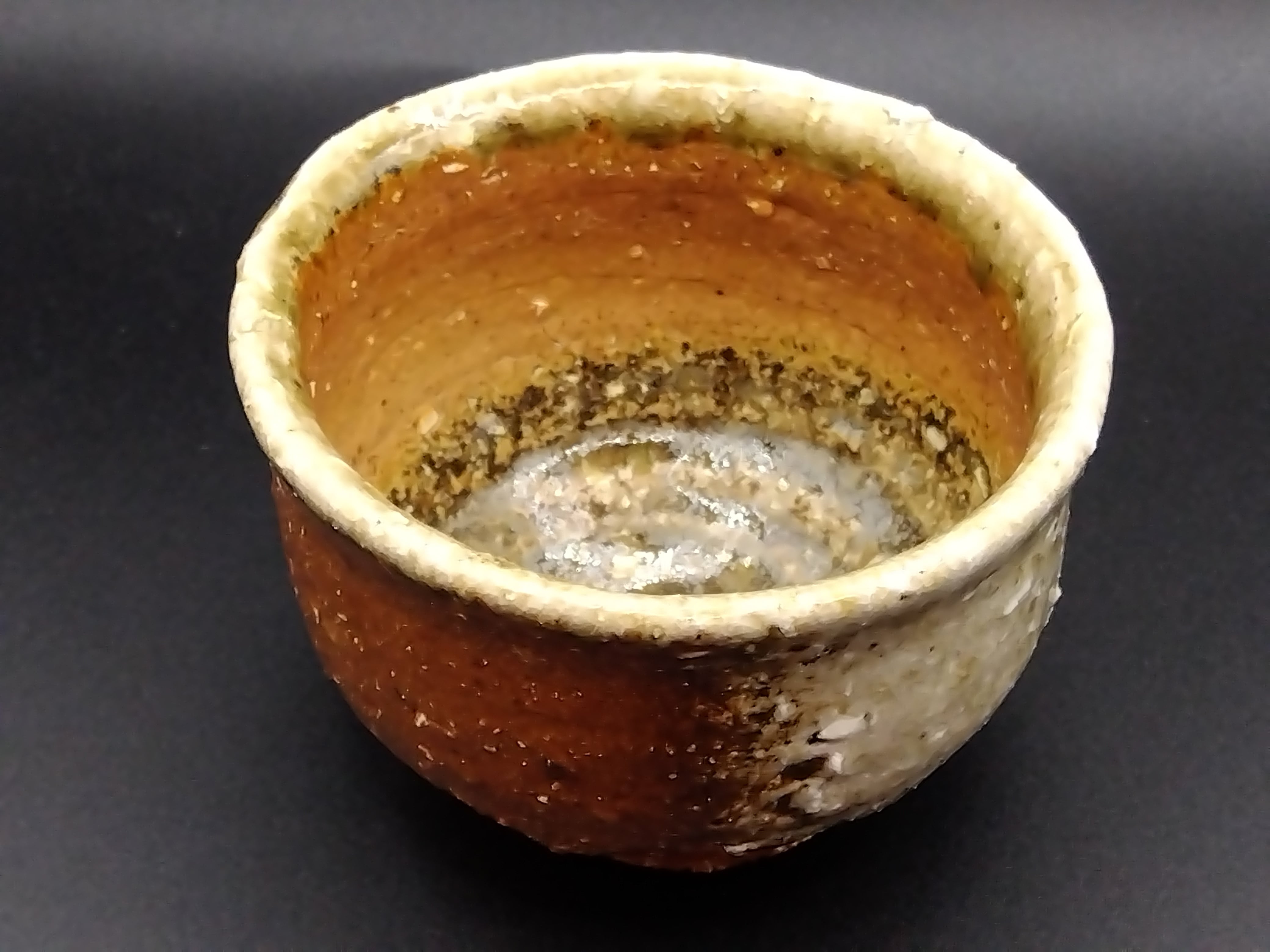 灰釉の釉調抜群 高鶴淳（父 高鶴元）薪窯 孟宗竹灰釉皿 平向付 5客 共