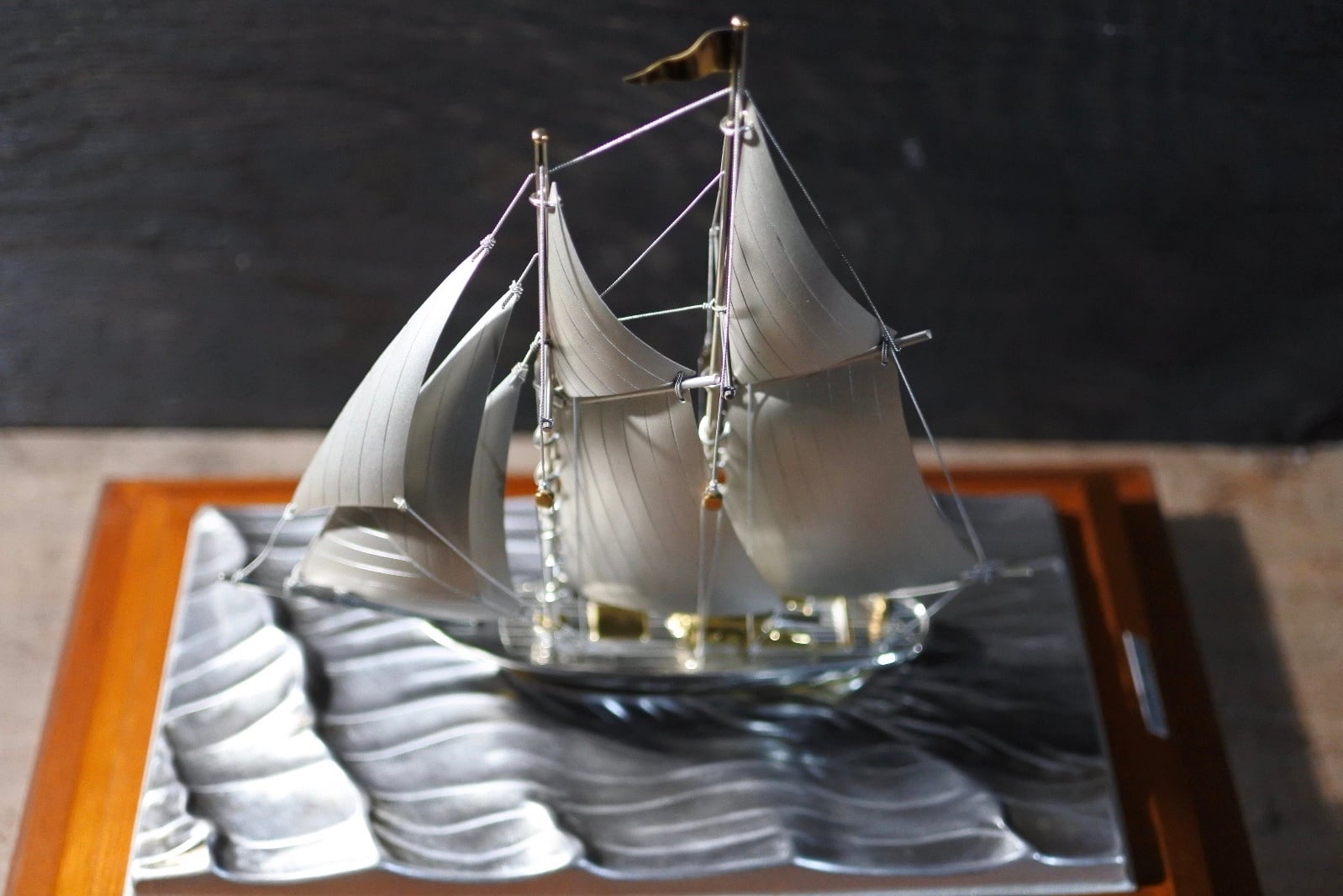 シルバー製ヨットモデル 武比古 武比古 銀製ヨット 2本マスト 4号 No.4