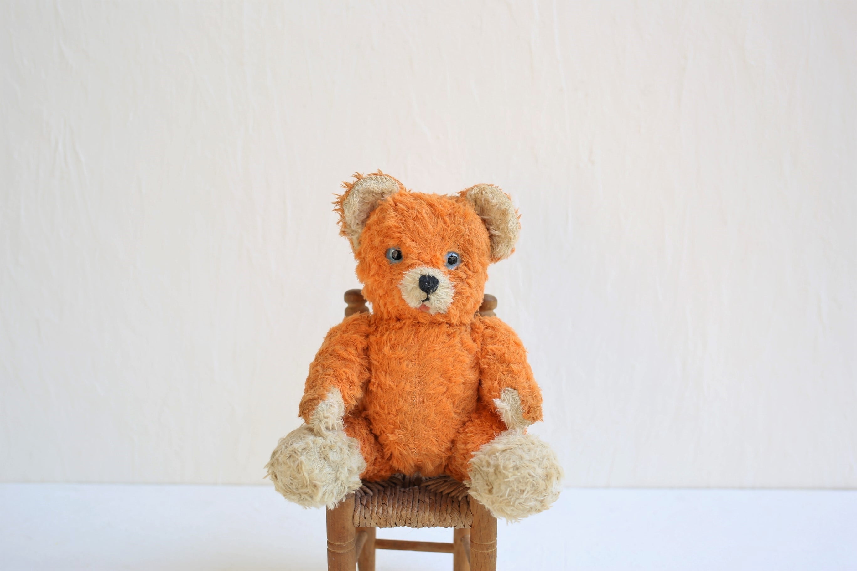 アンティークヴィンテージテディベアぬいぐるみフランスブルーアイ