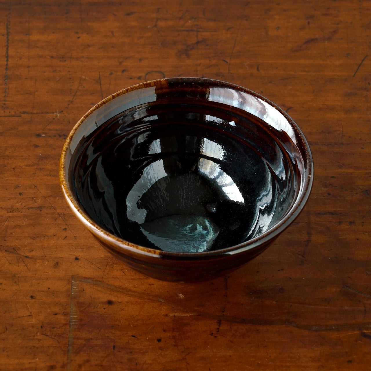 宗像窯 飯茶碗 飴釉／白釉 会津本郷焼【福島県】【飯碗】【民藝品