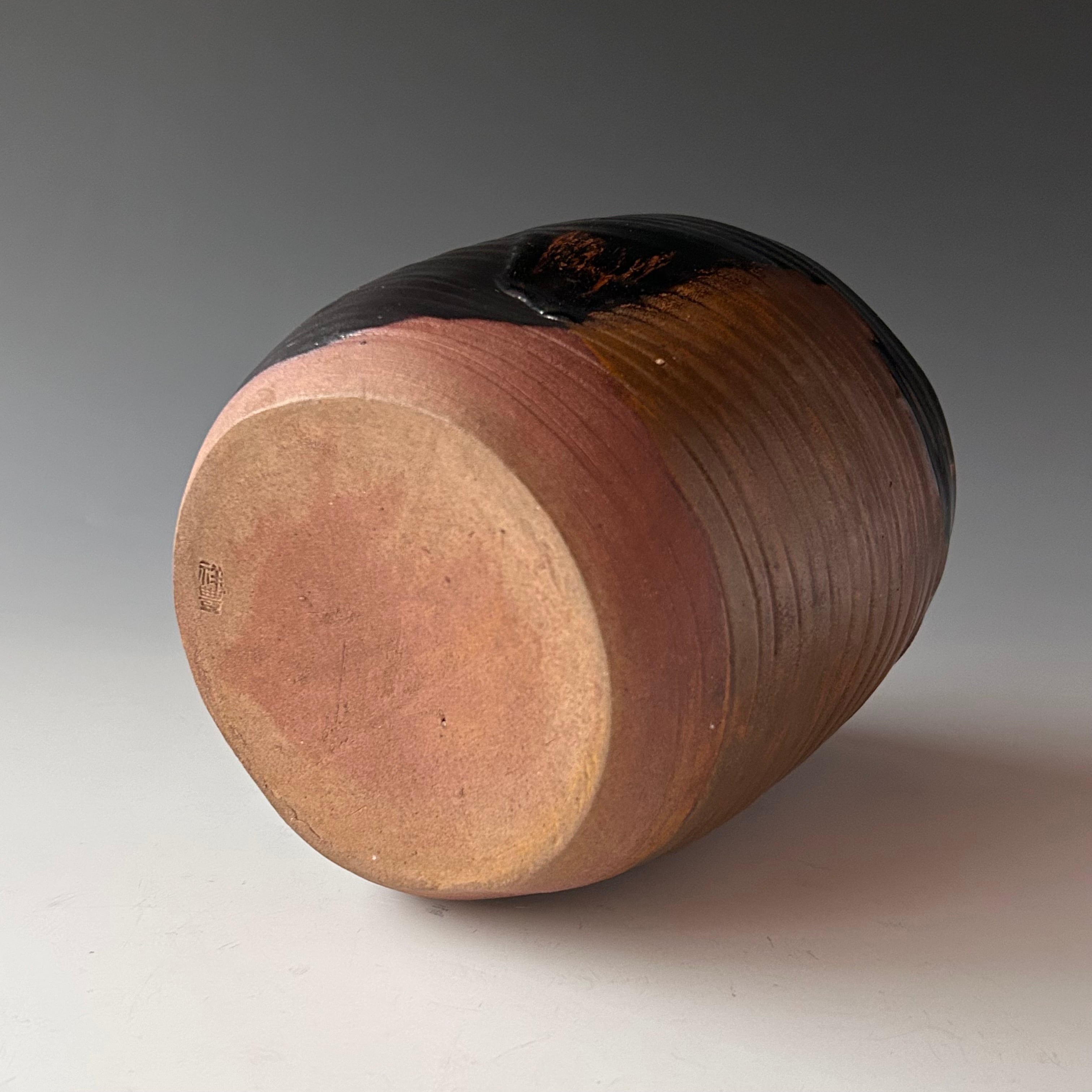 茶道具 高取写 一重口 水指 須田祥豊 共箱 京焼 陶芸 棚 茶会 稽古 裏