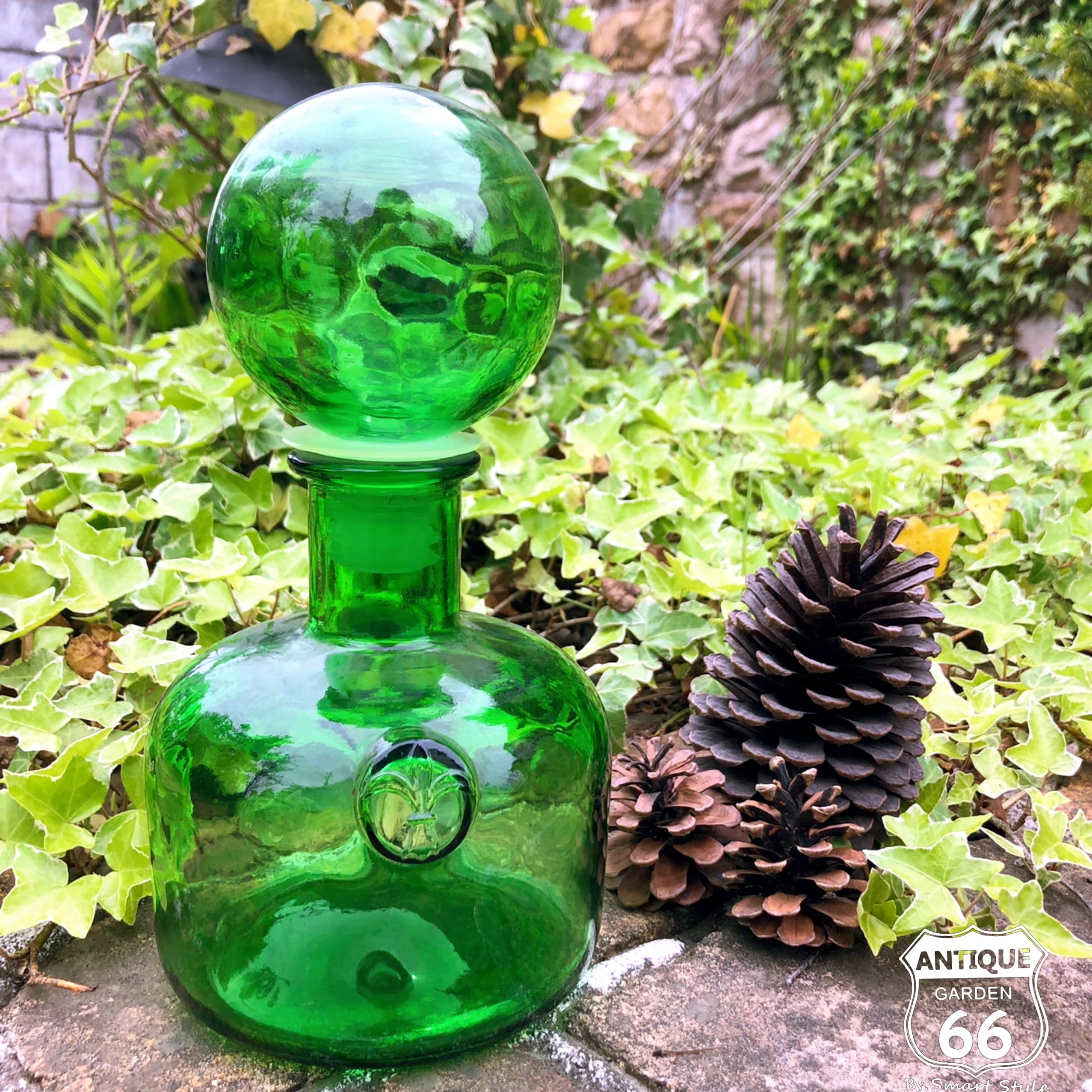 ウランガラスキャンディポット希少レアアンティーク1客