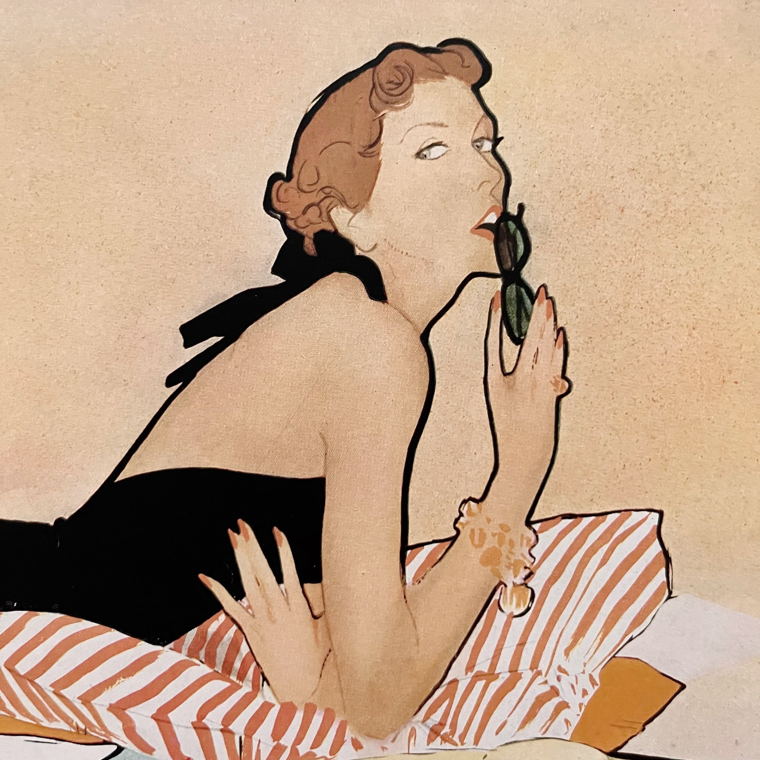 1950 広告＞ Rene Gruau Elisabeth ARDEN ポスター ヴィンテージ