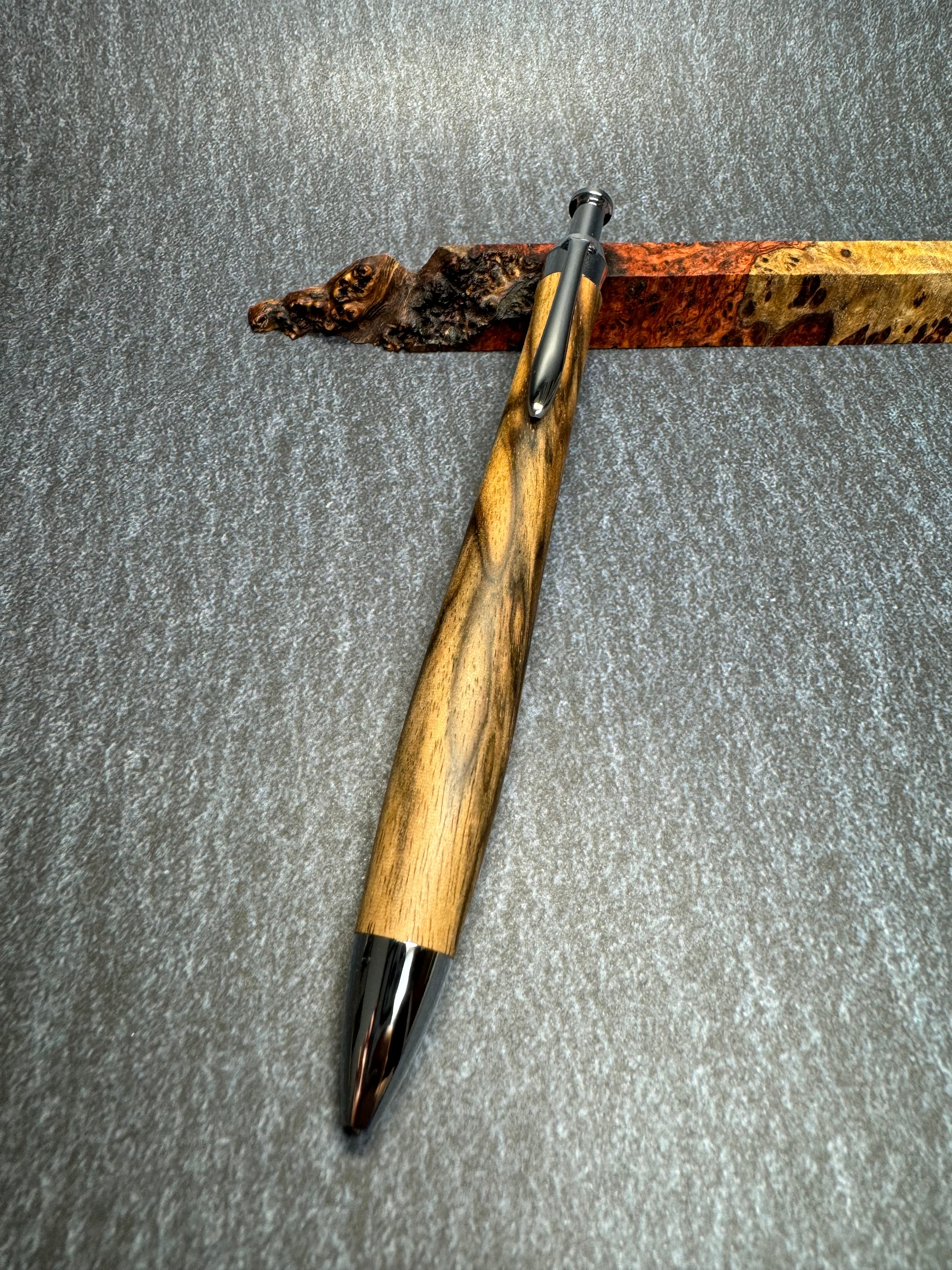 工房楔 黒柿孔雀杢 シャーペン 工房楔木製シャープペンシル 黒柿孔雀杢