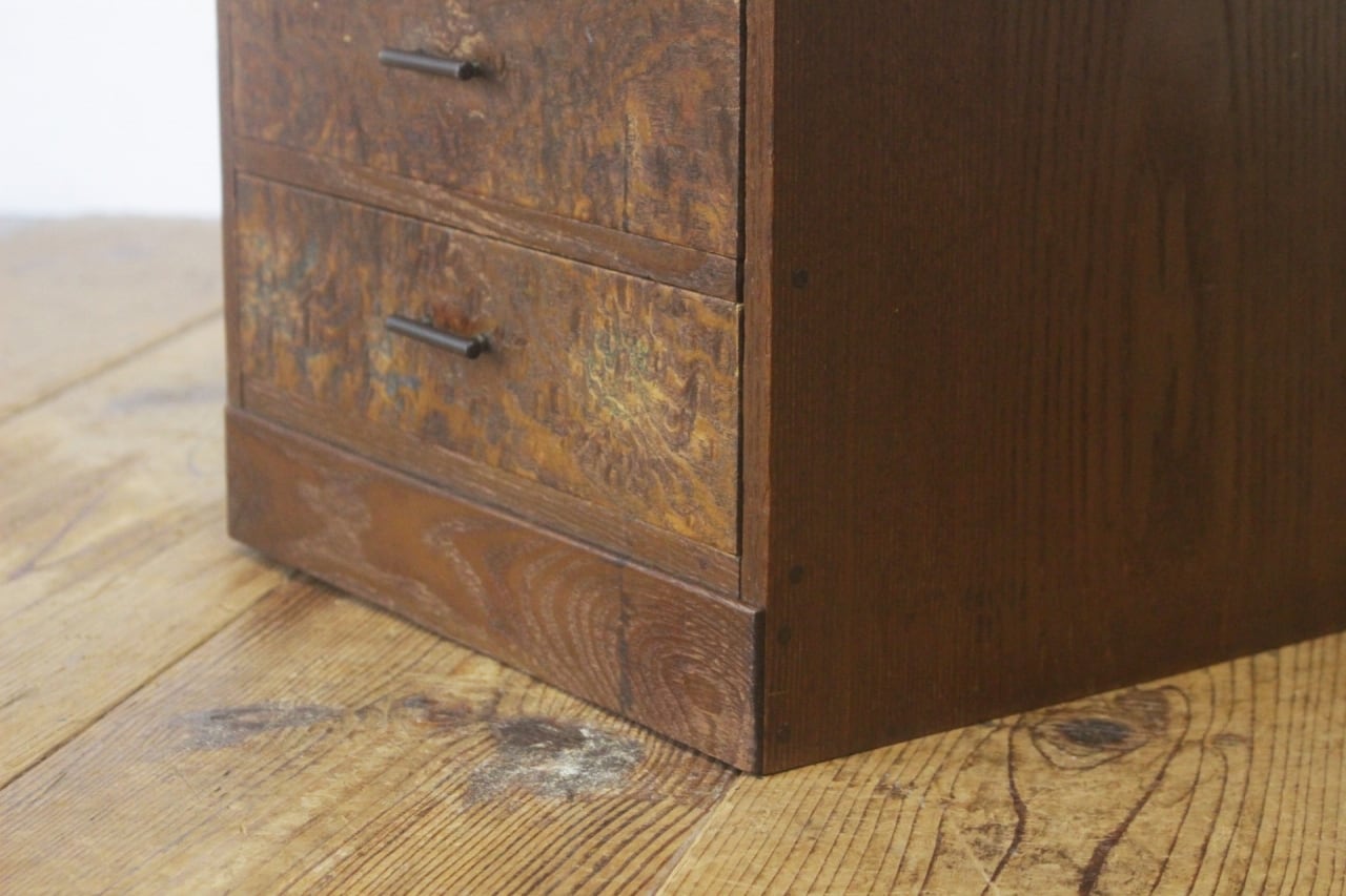 レトロ 卓上 小引き出し 抽斗 5杯 収納 小物入れ レターケース 仕切り