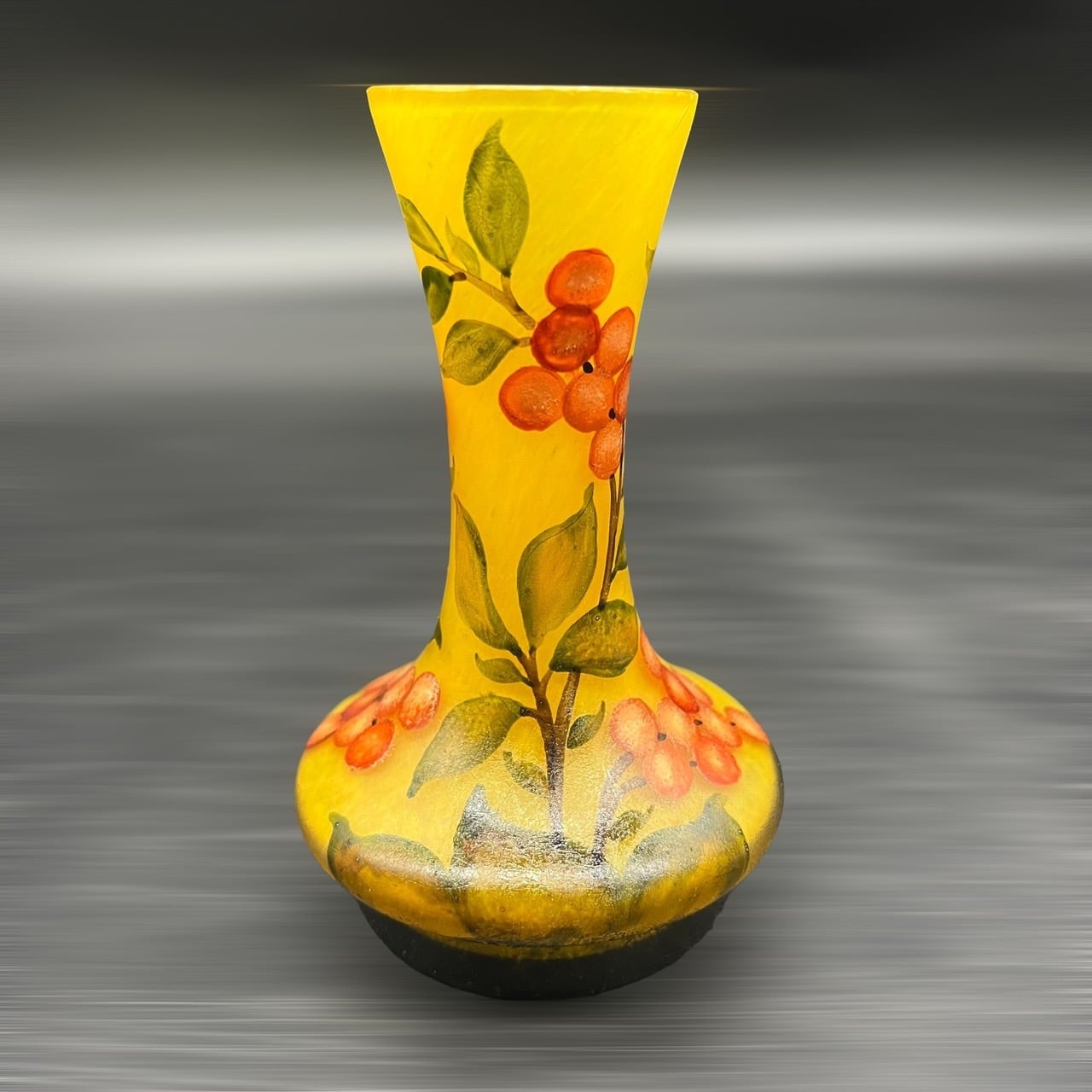 ドームナンシー 筒型 花瓶 高さ19cm 被せガラス アンテルカレール 幹