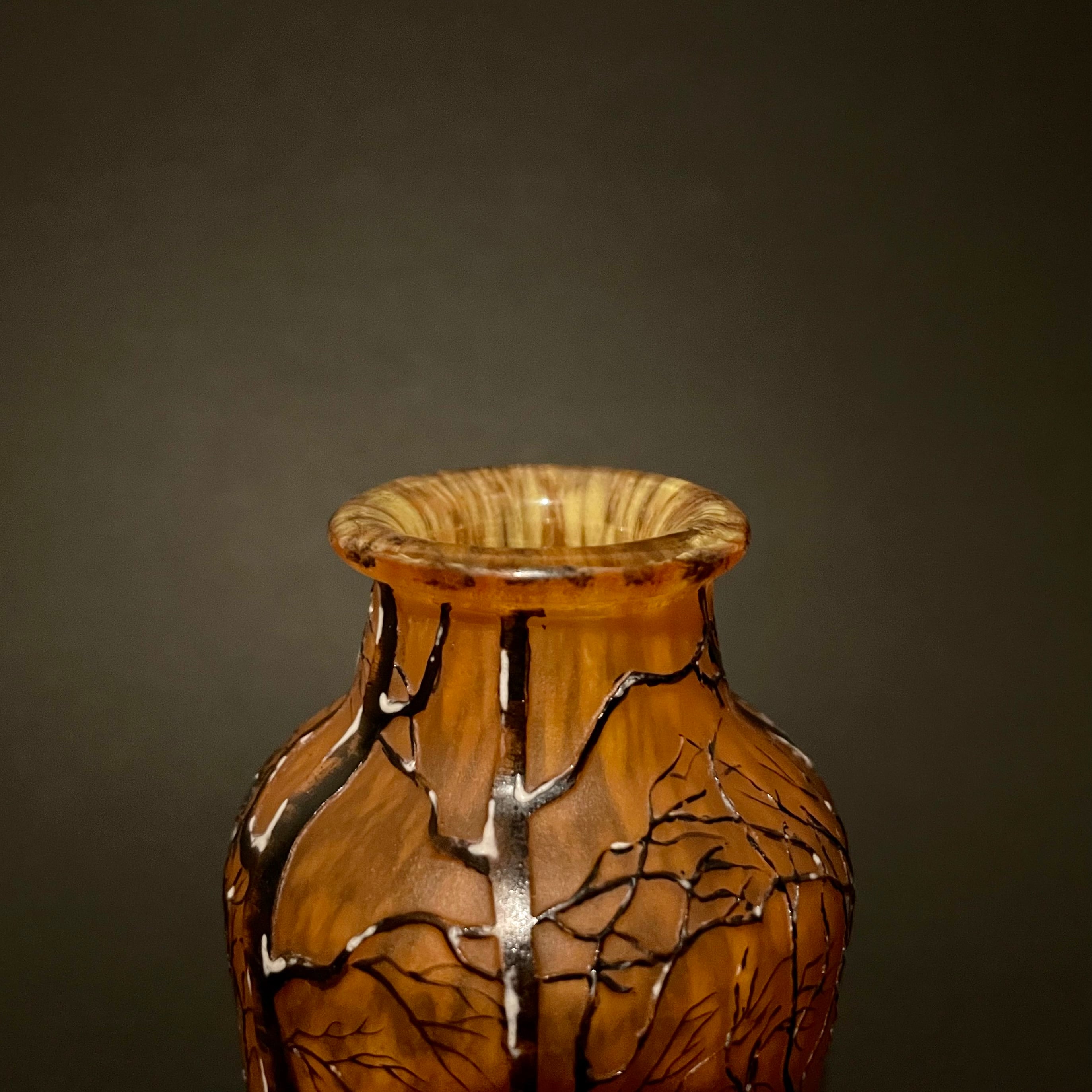 ◇証明書付◇Daum Nancyドームナンシー 花瓶 四角 高さ21.5cm ◇証明