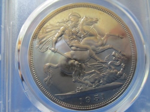 イギリス 5シリング硬貨☆1951年／未使用／プルーフ／ジョージ6世