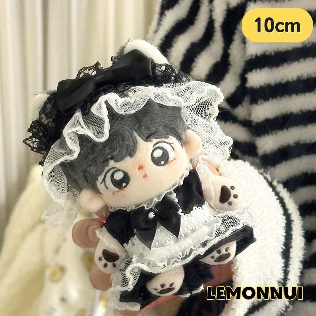 着せ替え ぬいぐるみ服 10cm メイド 黒 ちびぬい 推し活 推し活 推し