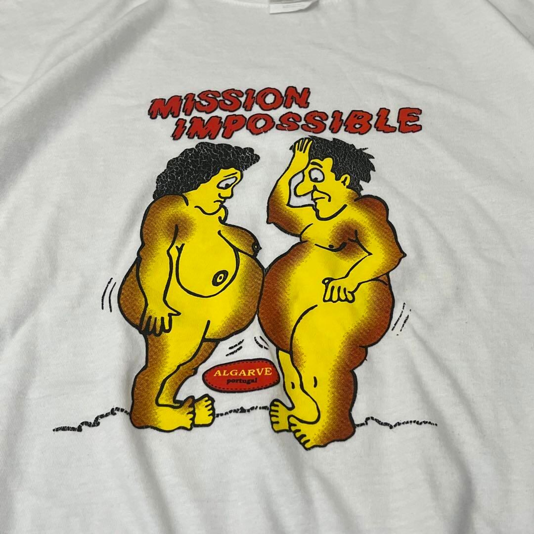 エロt ビンテージ 古着 ジョークT tシャツ 白 ホワイト L ビンテージ