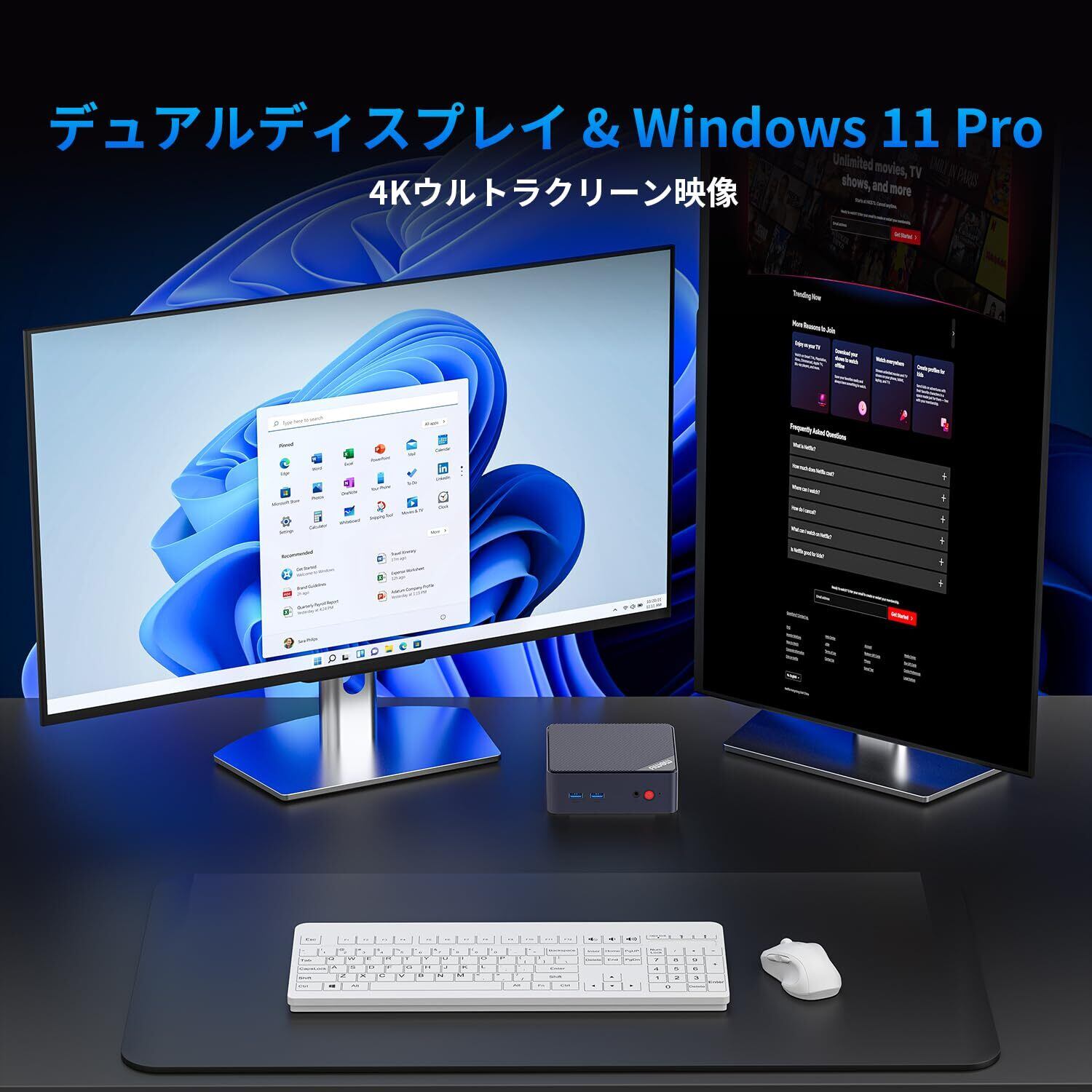 AWOWミニpc win11 Pro N100 16GB DDR4 512GB Amazon.co.jp: 【2025初