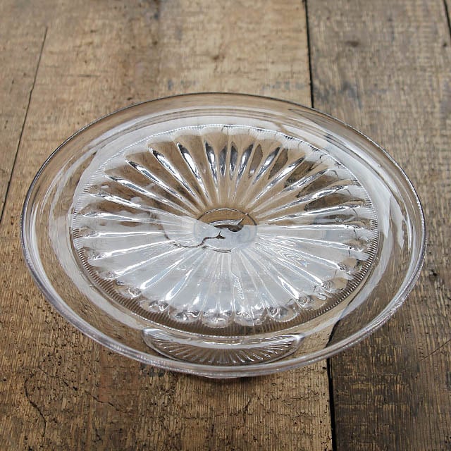 イギリス アンティーク ケーキスタンド プレスガラス コンポート皿