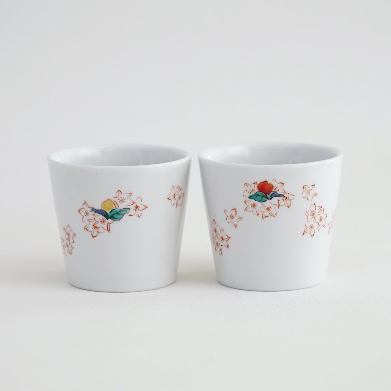 桃花文 蕎麦猪口（1個） | 肥前赤絵窯元 鷹巣