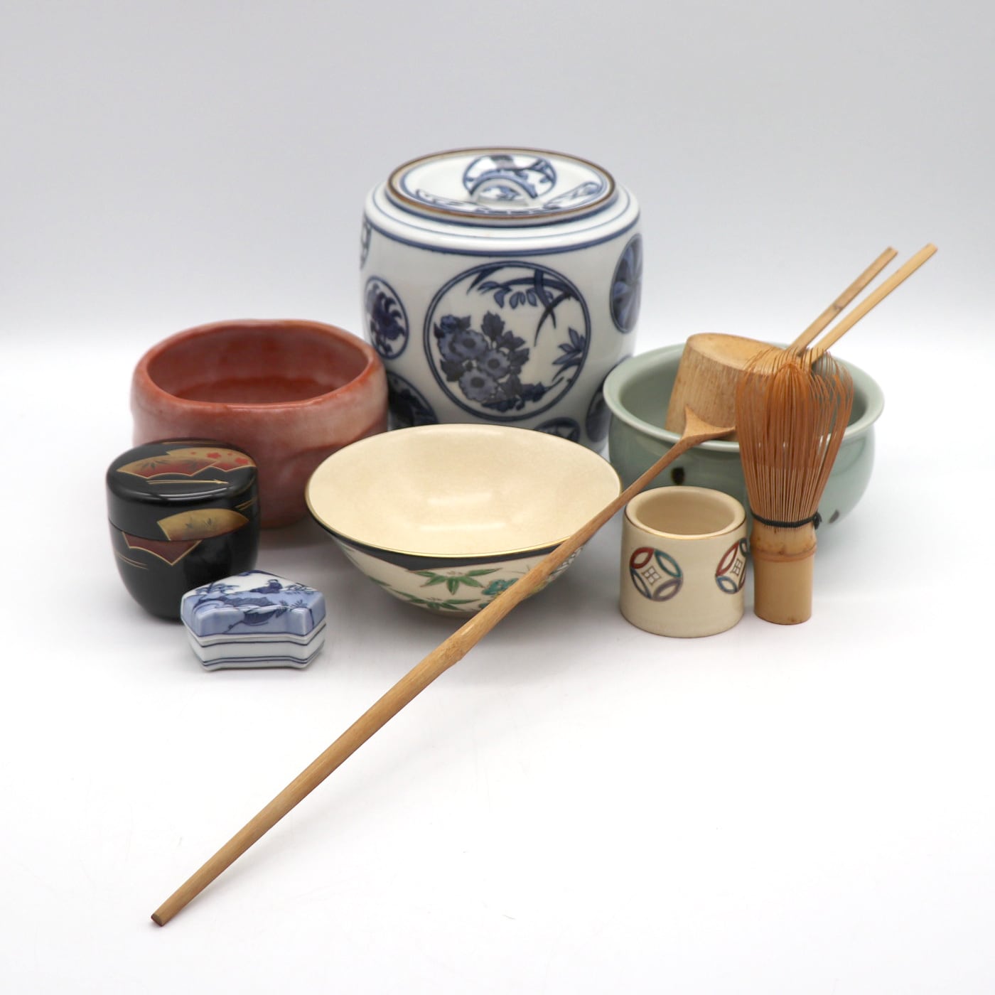 茶道具セット 激安スタート 長期保管 茶道具一式 短冊箱付 抹茶碗、建