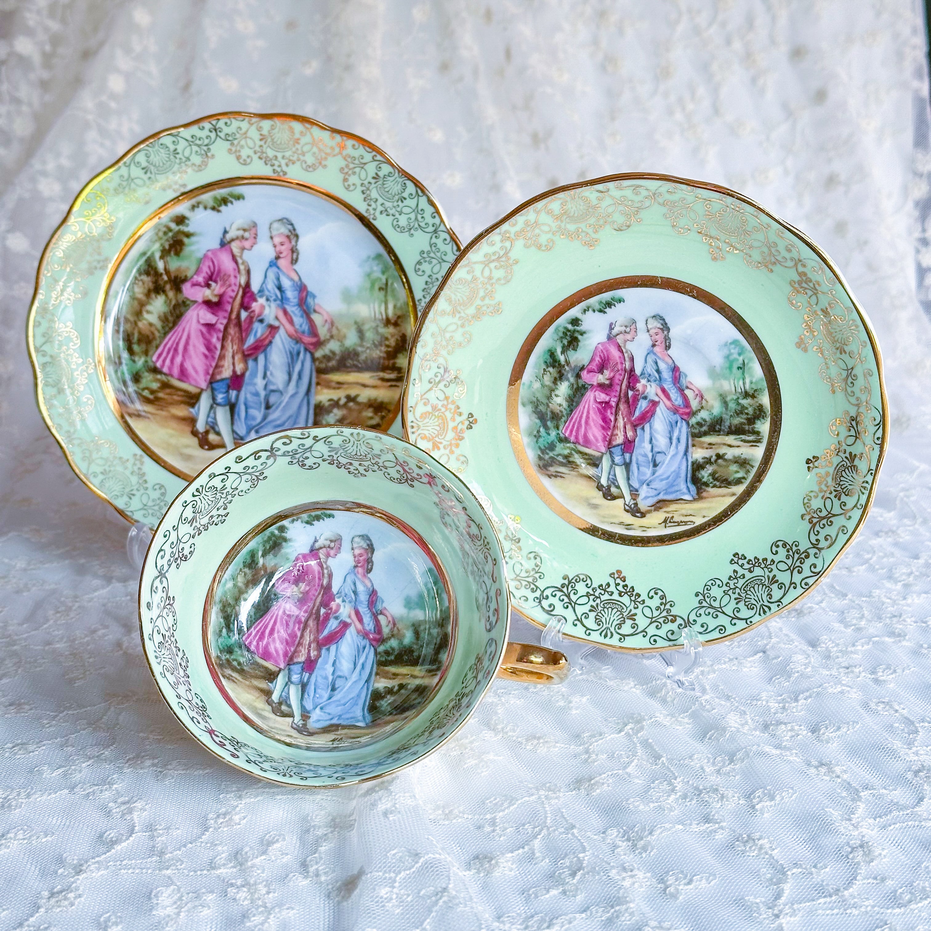 イギリス/ヴィンテージ/トリオ/タスカン/1930年頃/食器セット/蚤の市