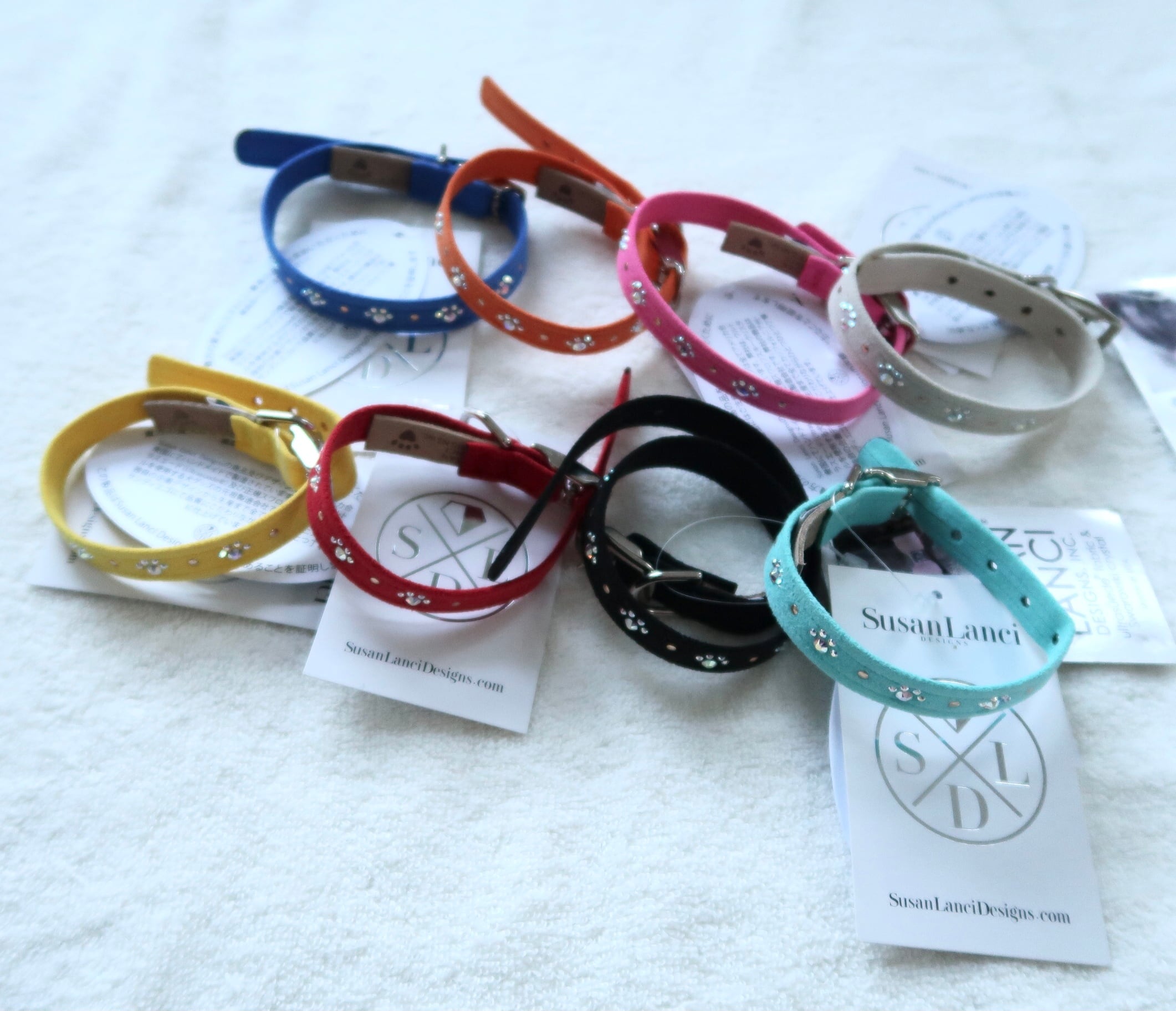 SUSANLANCI スワロフスキー首輪 スーザンランシー ティファニーブルー