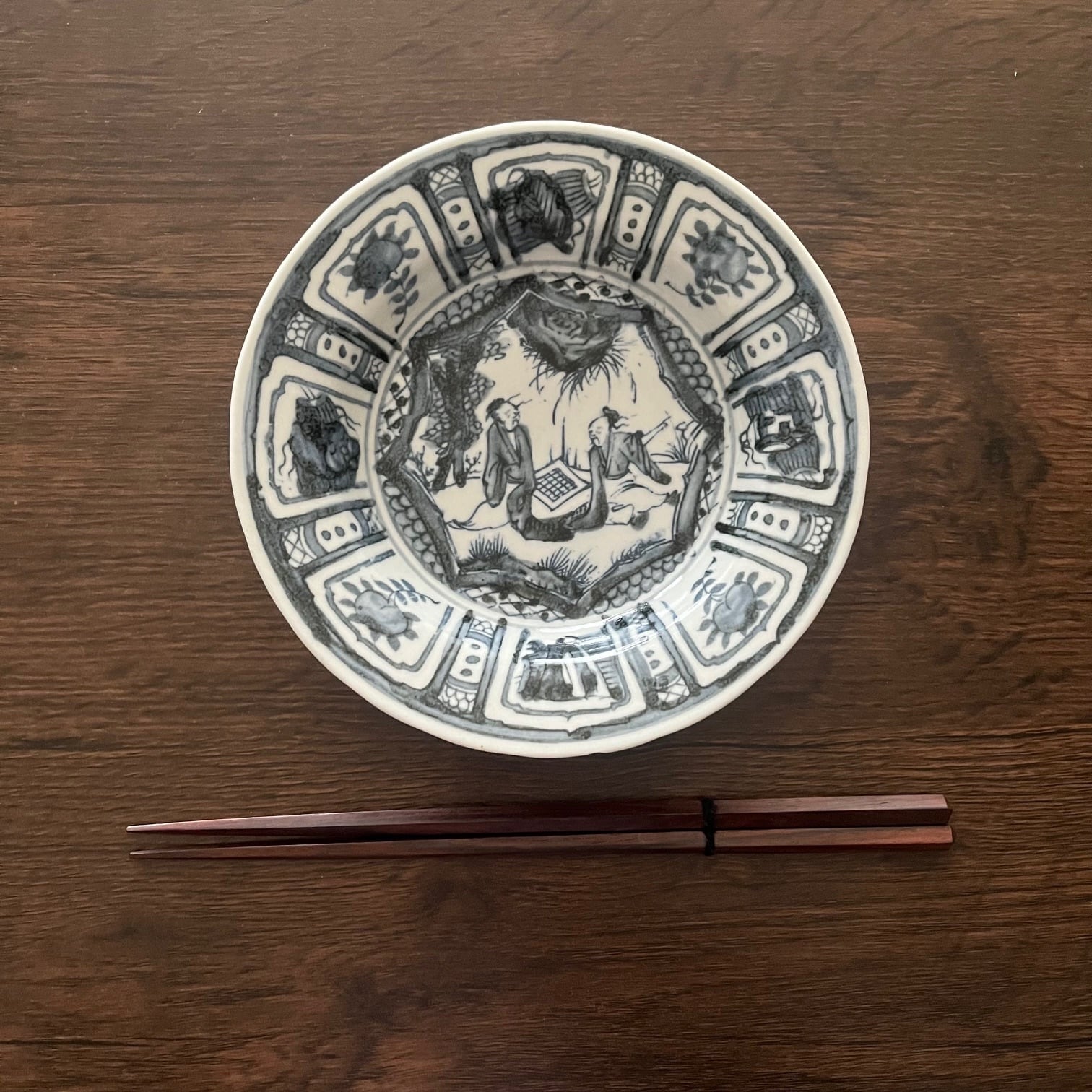 トップ 中国絵皿5枚（A）骨董品 中国清朝5枚皿 | 古美術 希 のぞみ