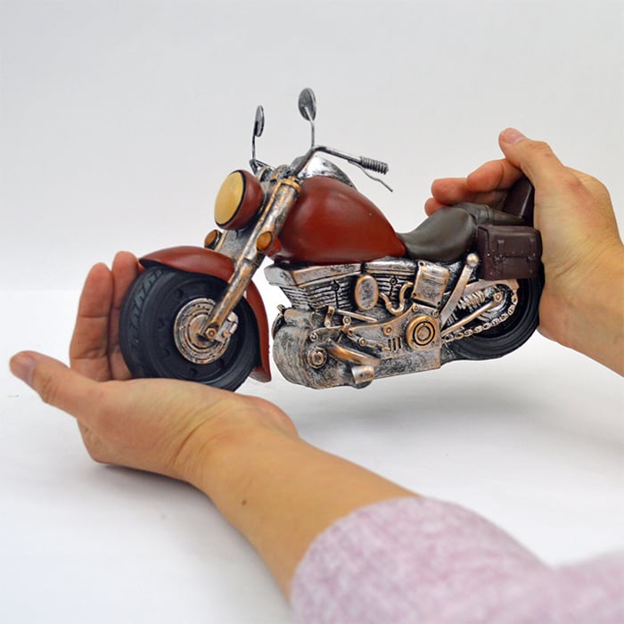 レトロ オブジェ R18154 バイク 赤 アンティーク 置物 オーナメント