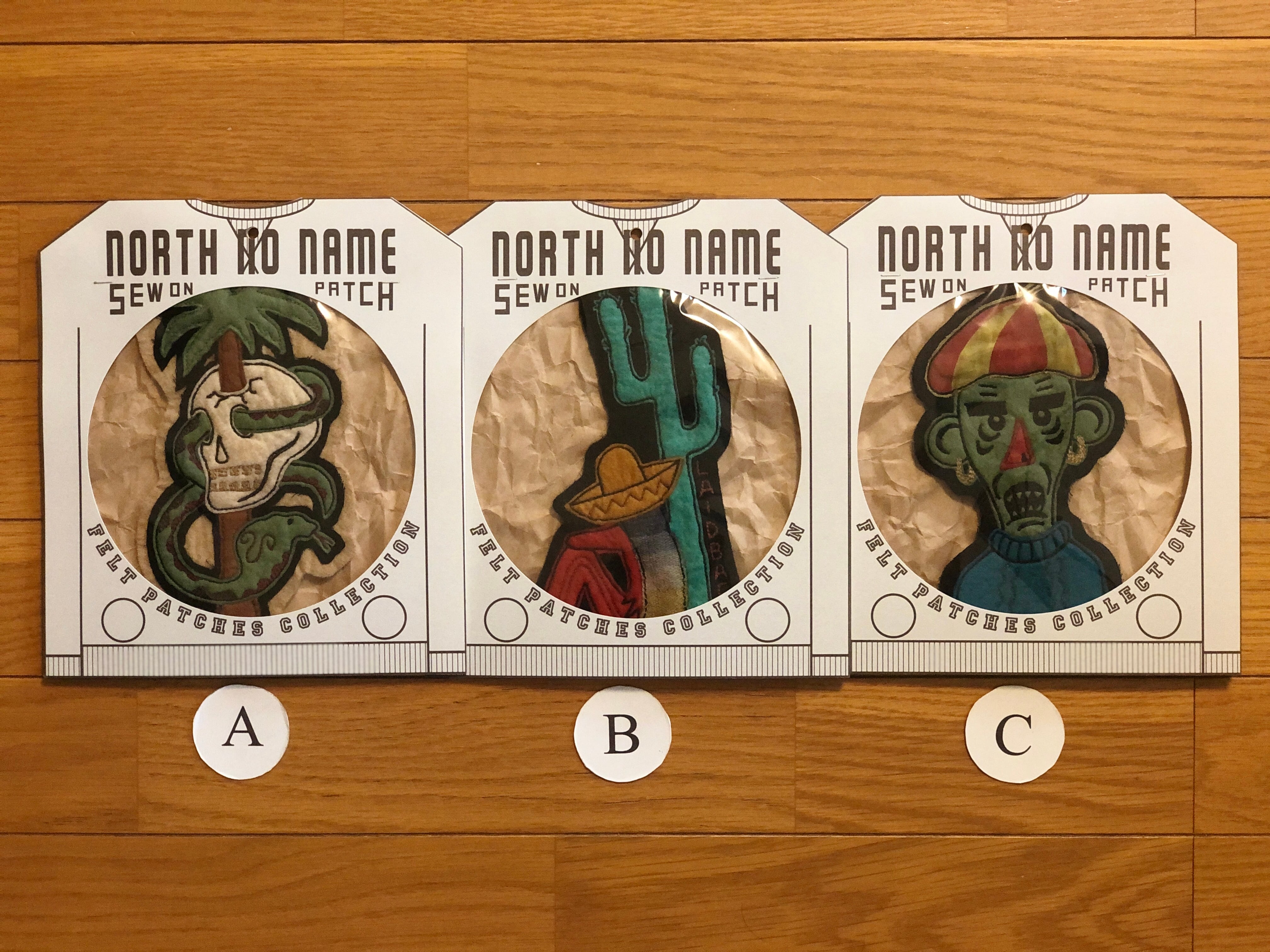 NORTH NO NAME】ノースノーネーム FELT PATCH フェルトパッチ ワッペン