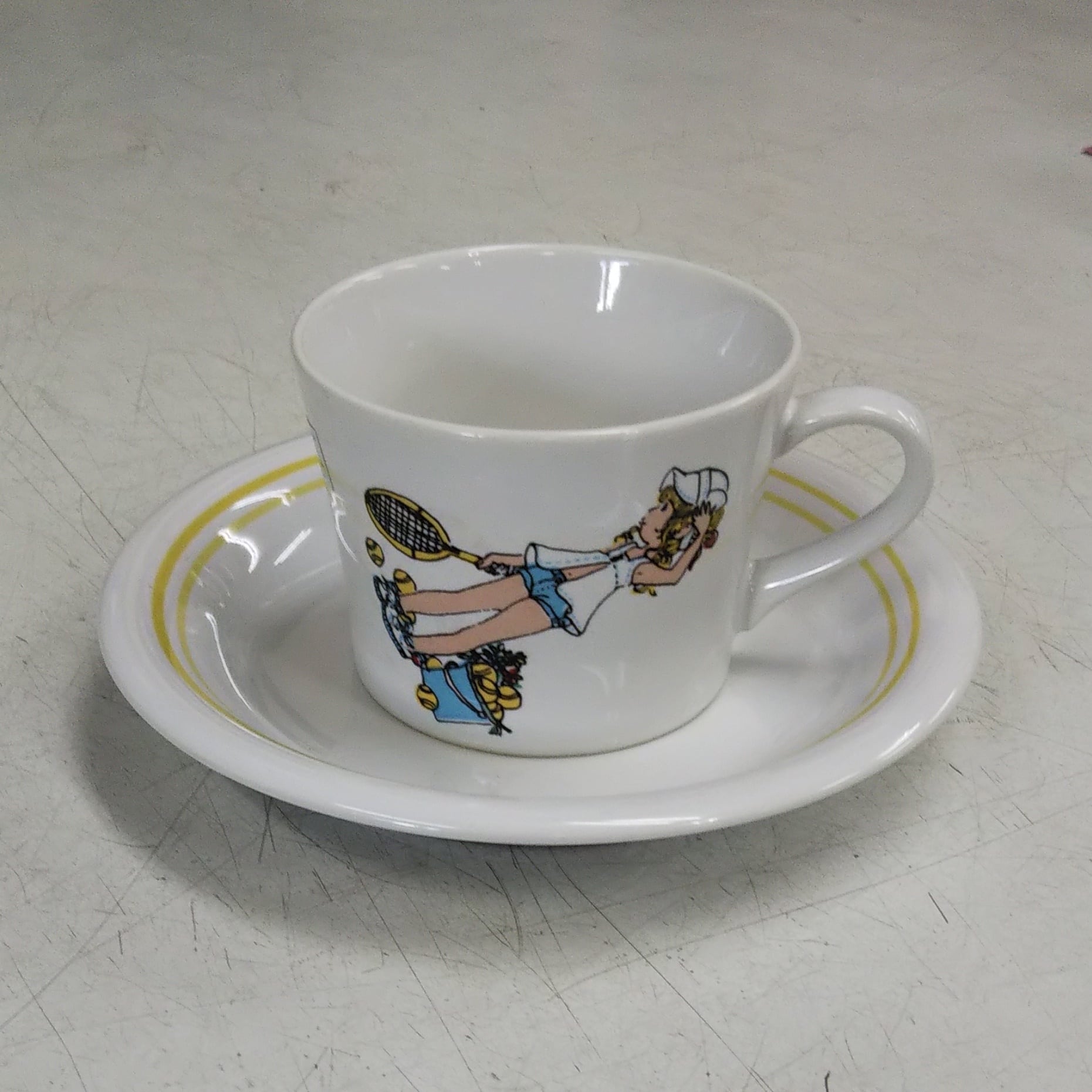 昭和レトロ やなせたかし カップ＆ソーサー 「かわいい雲」 昭和レトロ