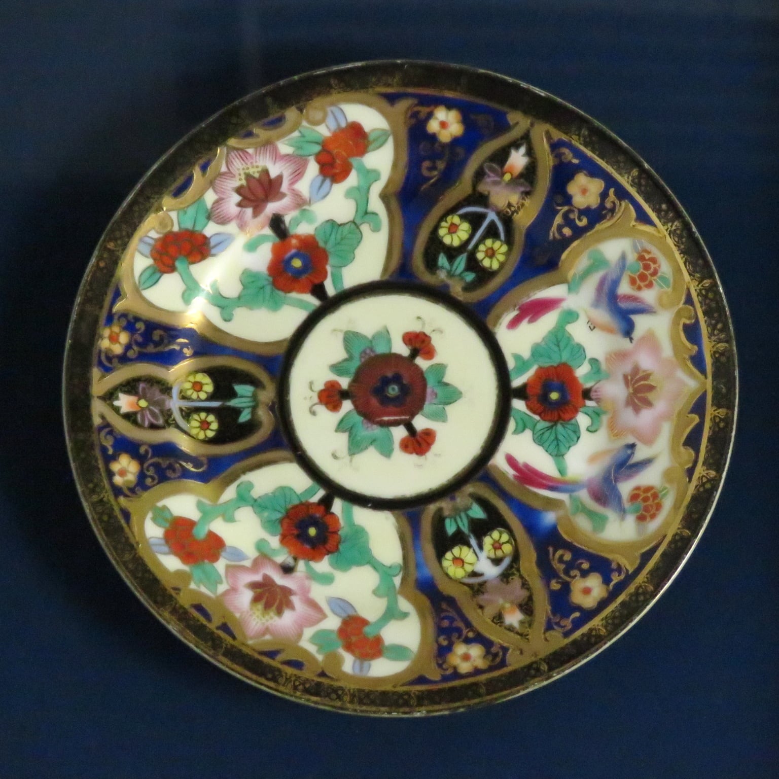 オールドノリタケアールデコ手書き金彩花柄美しいプレート皿M-JAPAN印