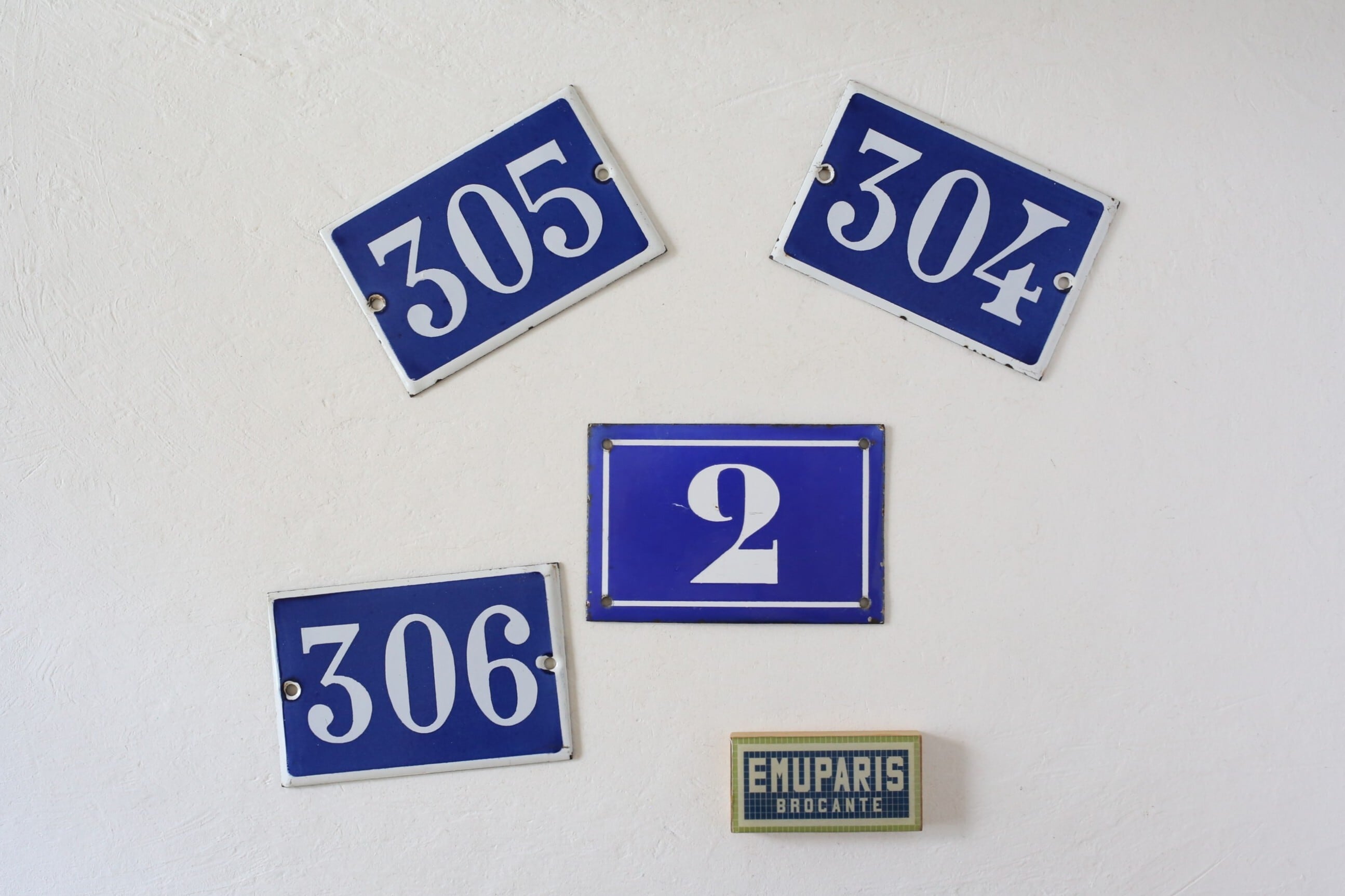 フランス アンティーク ヴィンテージ ホーロー ナンバープレート 番地