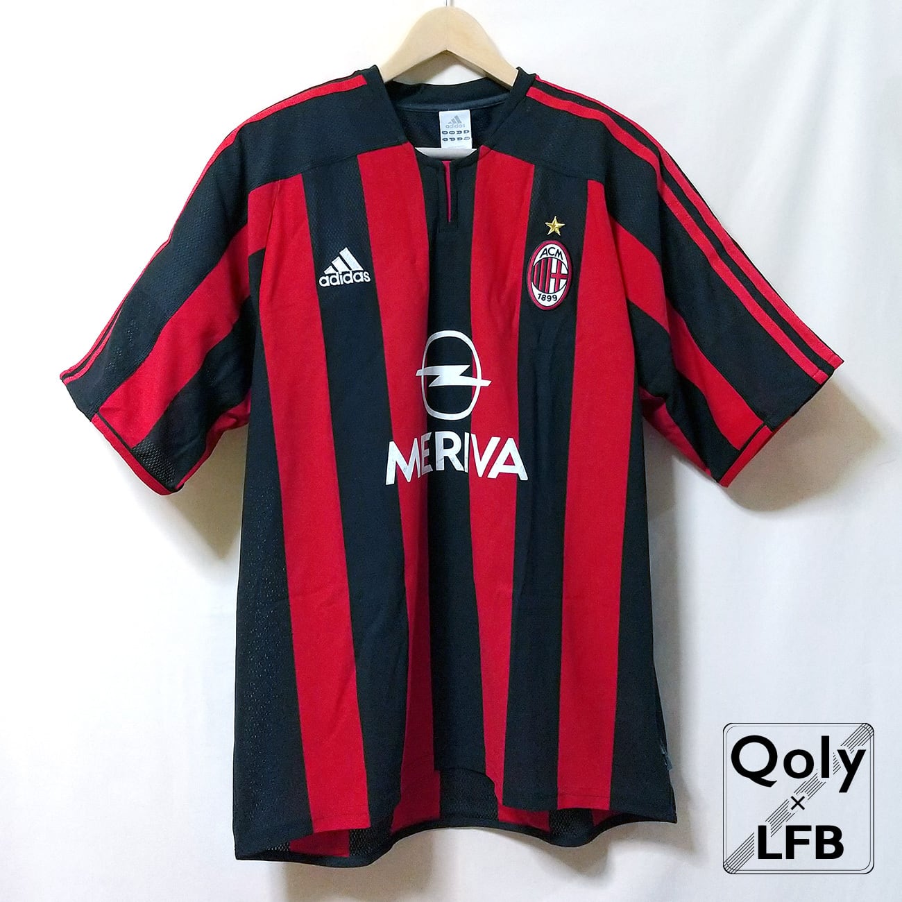 ACミラン 2003-04 adidas ホーム半袖 ユニフォーム（インポートL