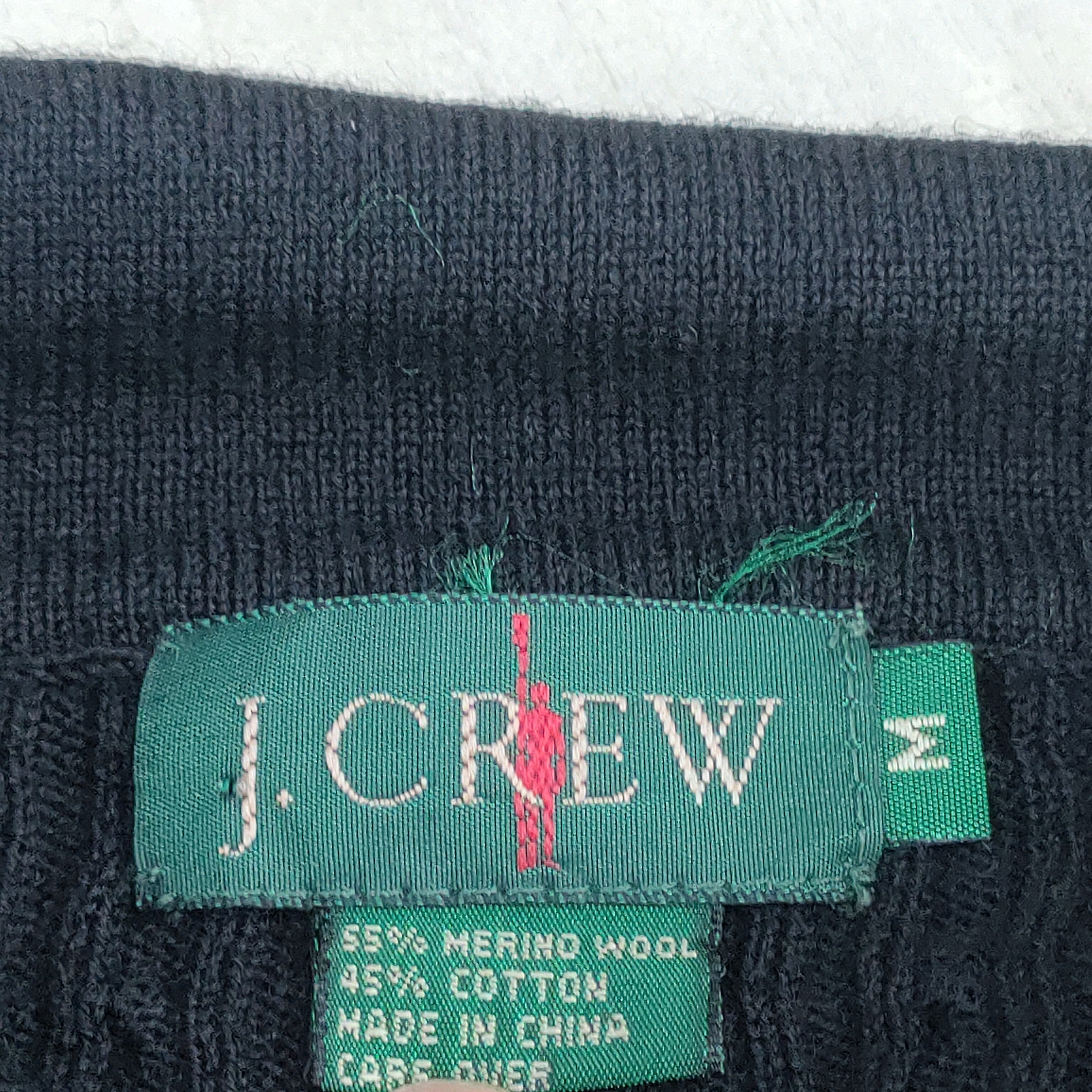 90s J.CREW leather jacket MA-1 type 巨人タグ 90s J.CREW leather